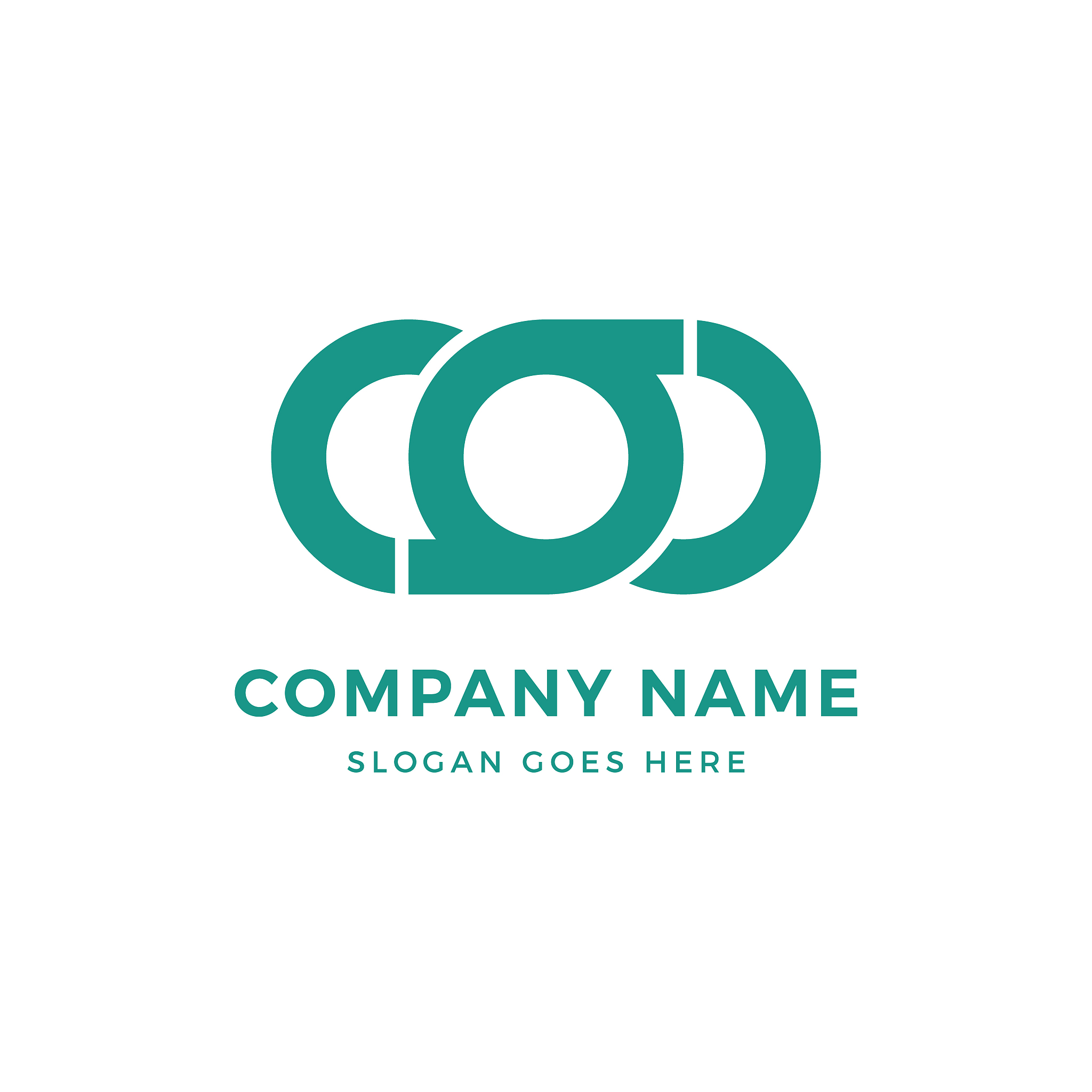 connect chain letter logo design