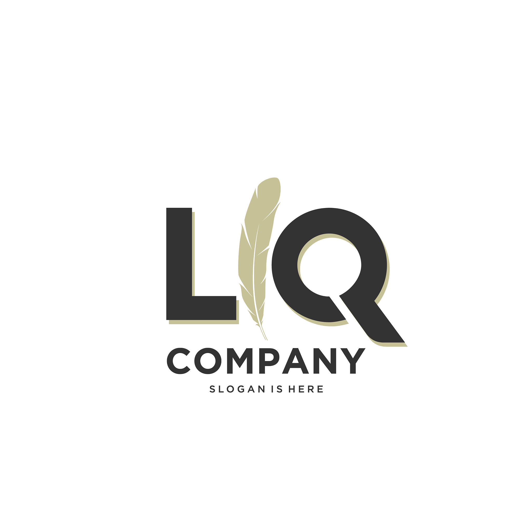 initial lq letter unique attractive creative