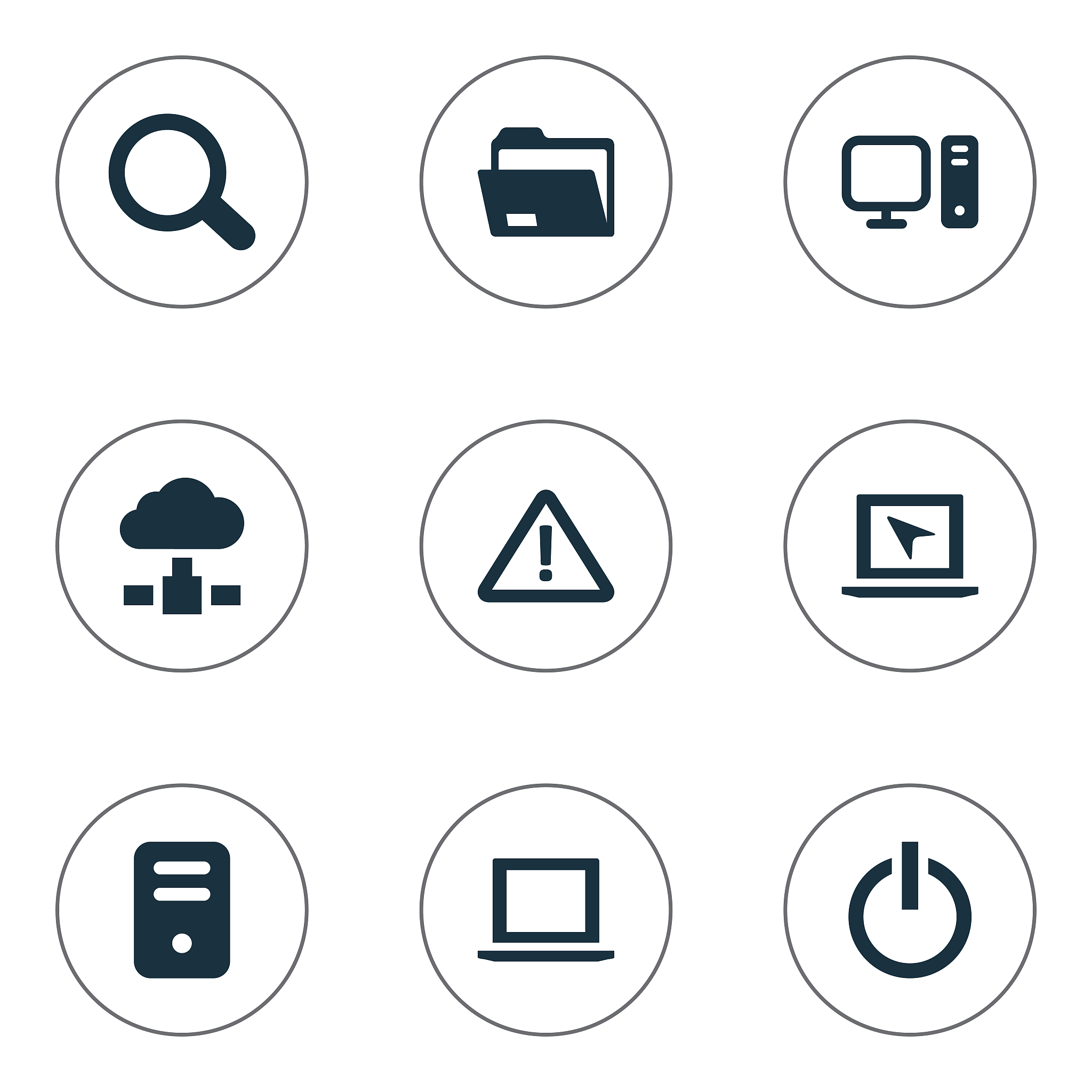 set of simple notebook icons