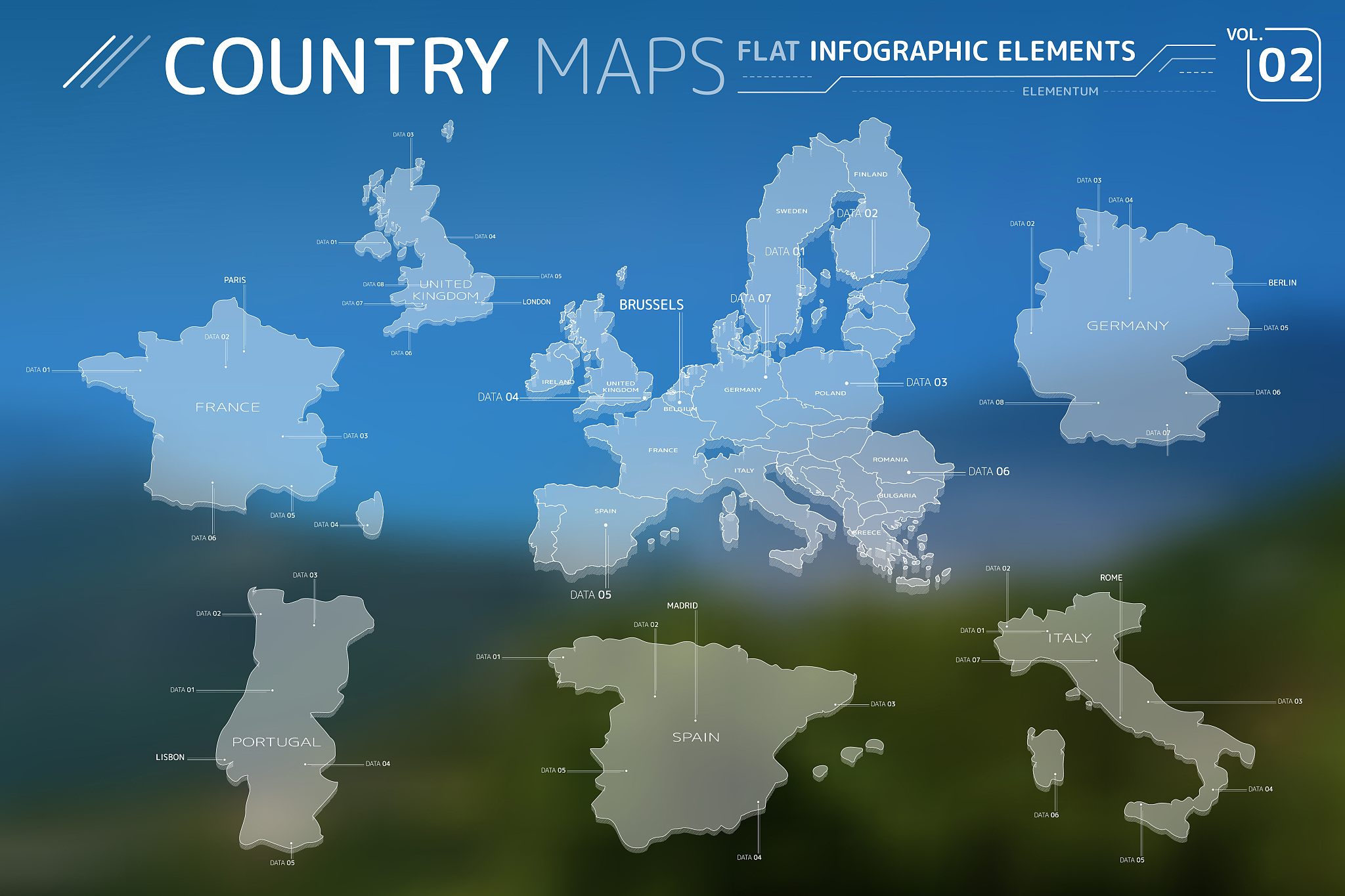 europe, united kingdom, france, portugal, spain, italy and germa