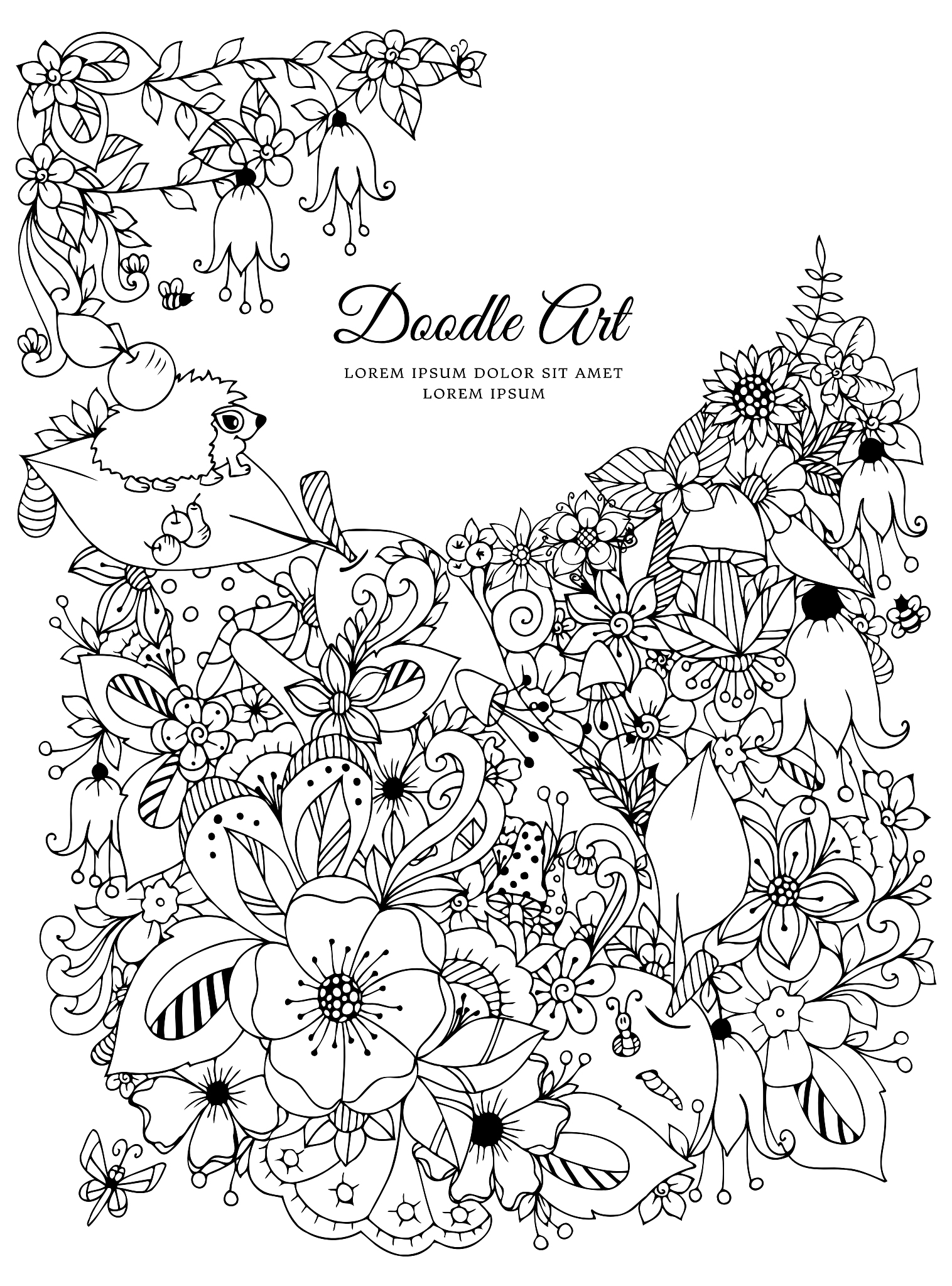zentnagl floral frame doodle