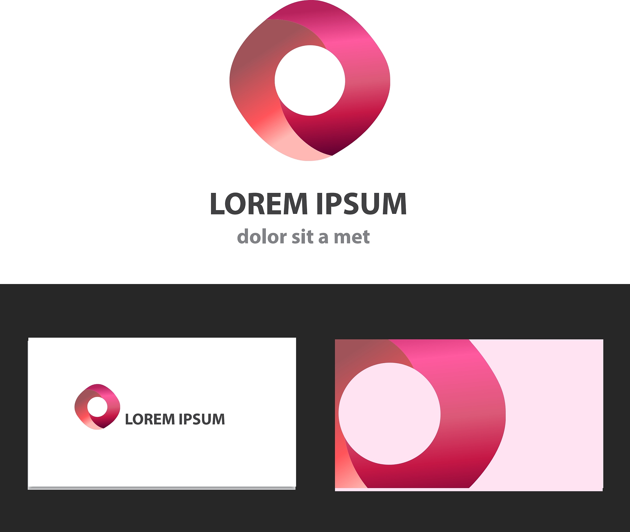 abstract logo design template with business card