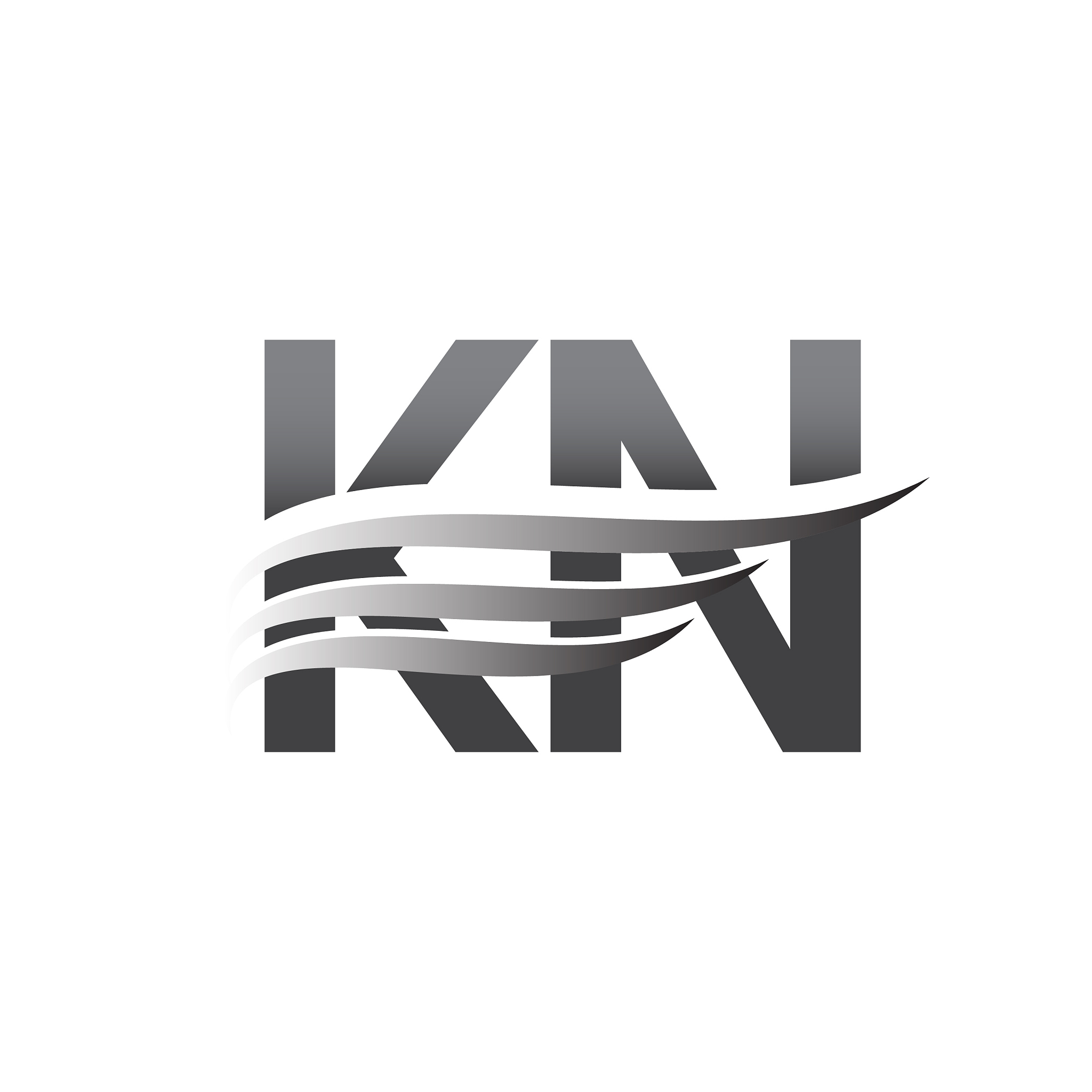 initial letter, grey color vector logotype