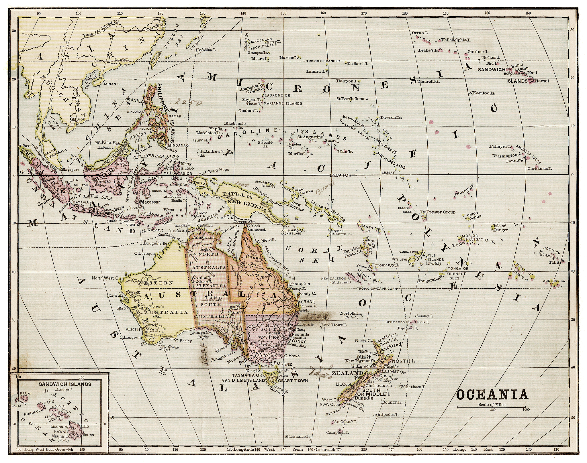 oceania map 1889