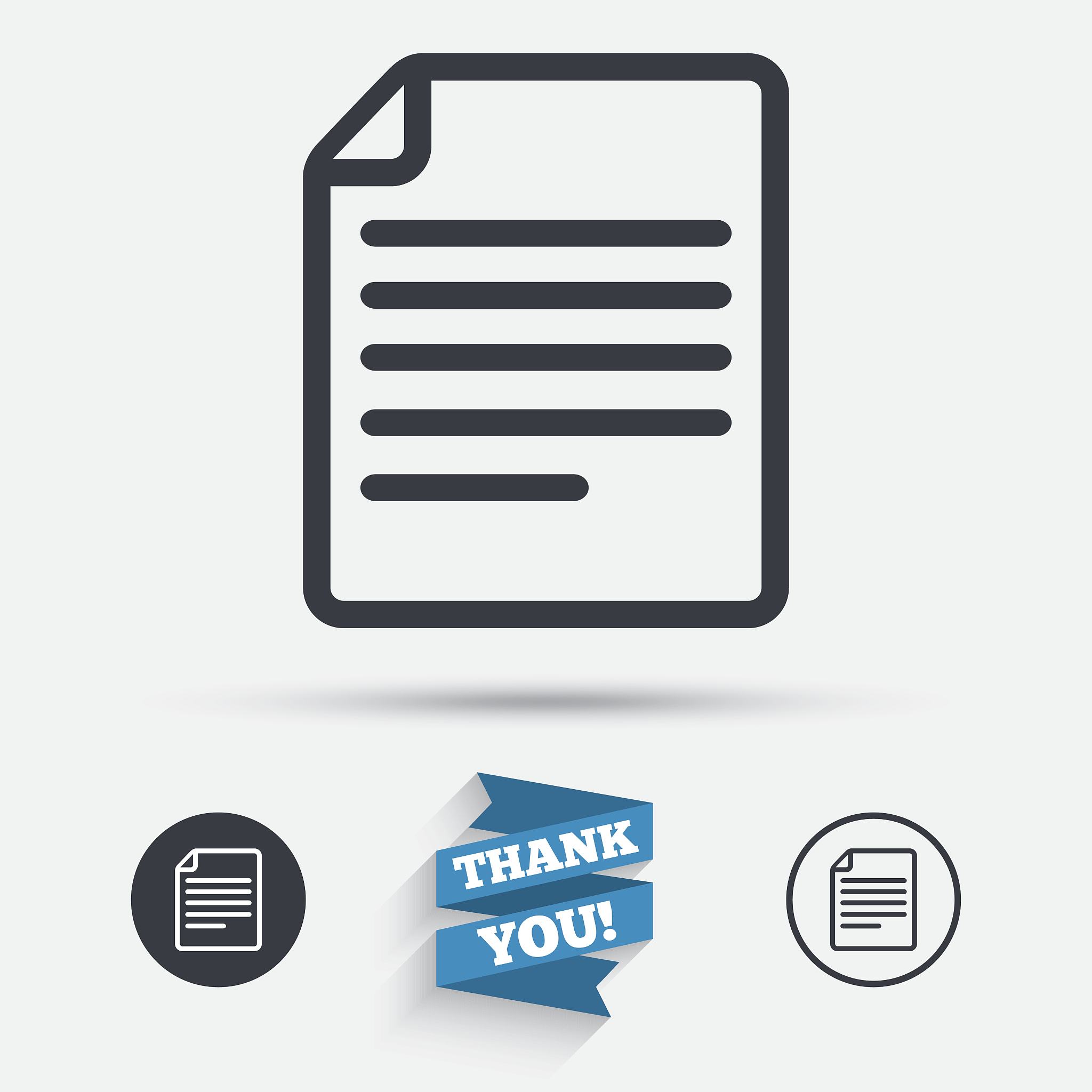 file document icon. download doc button.