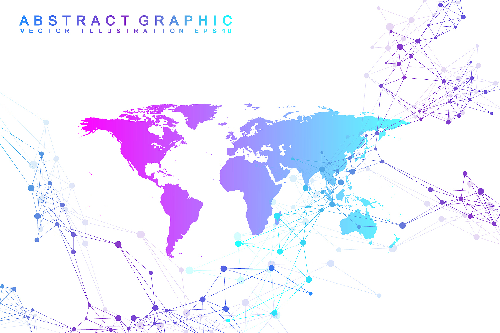 political world map with global technology