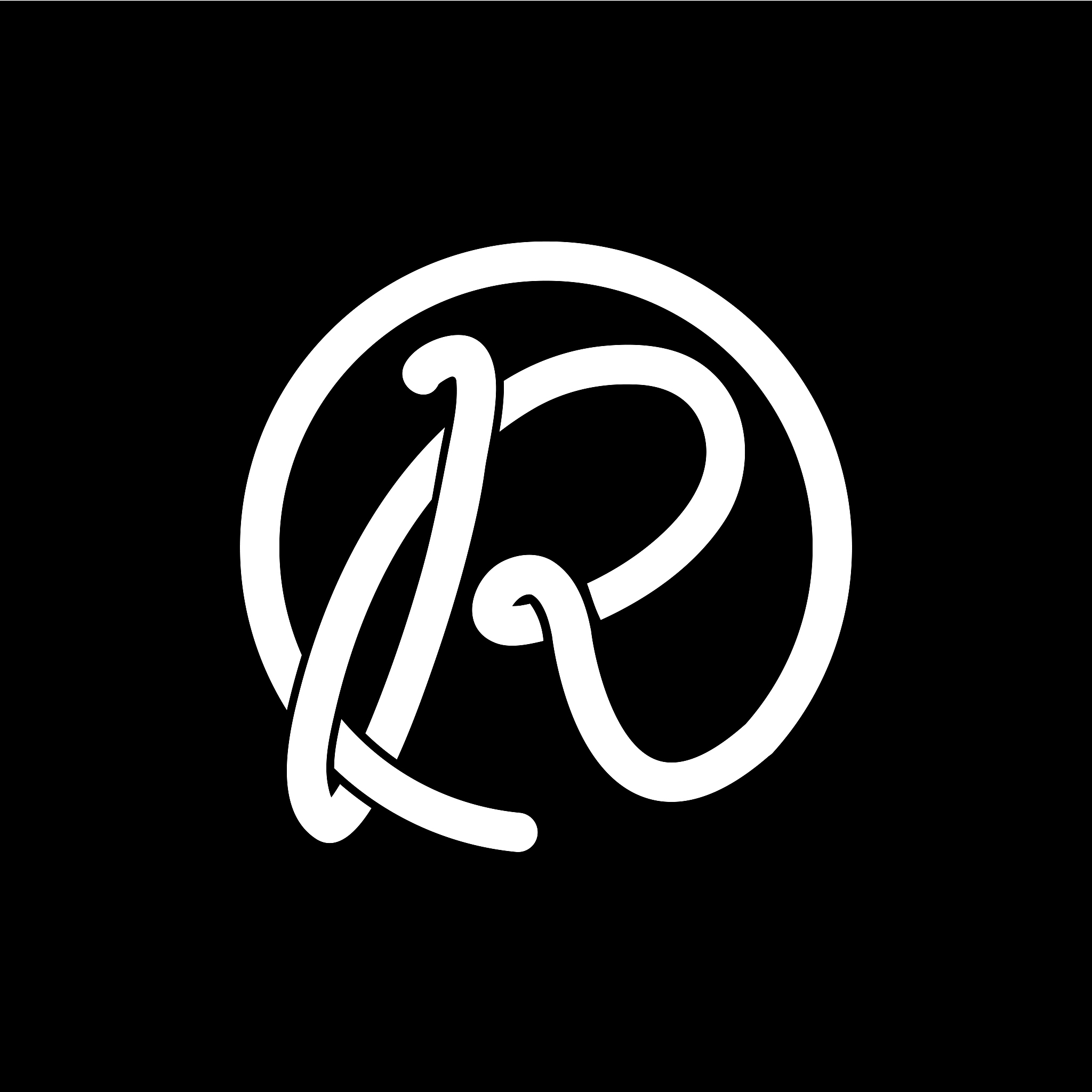 circle letter r logo design