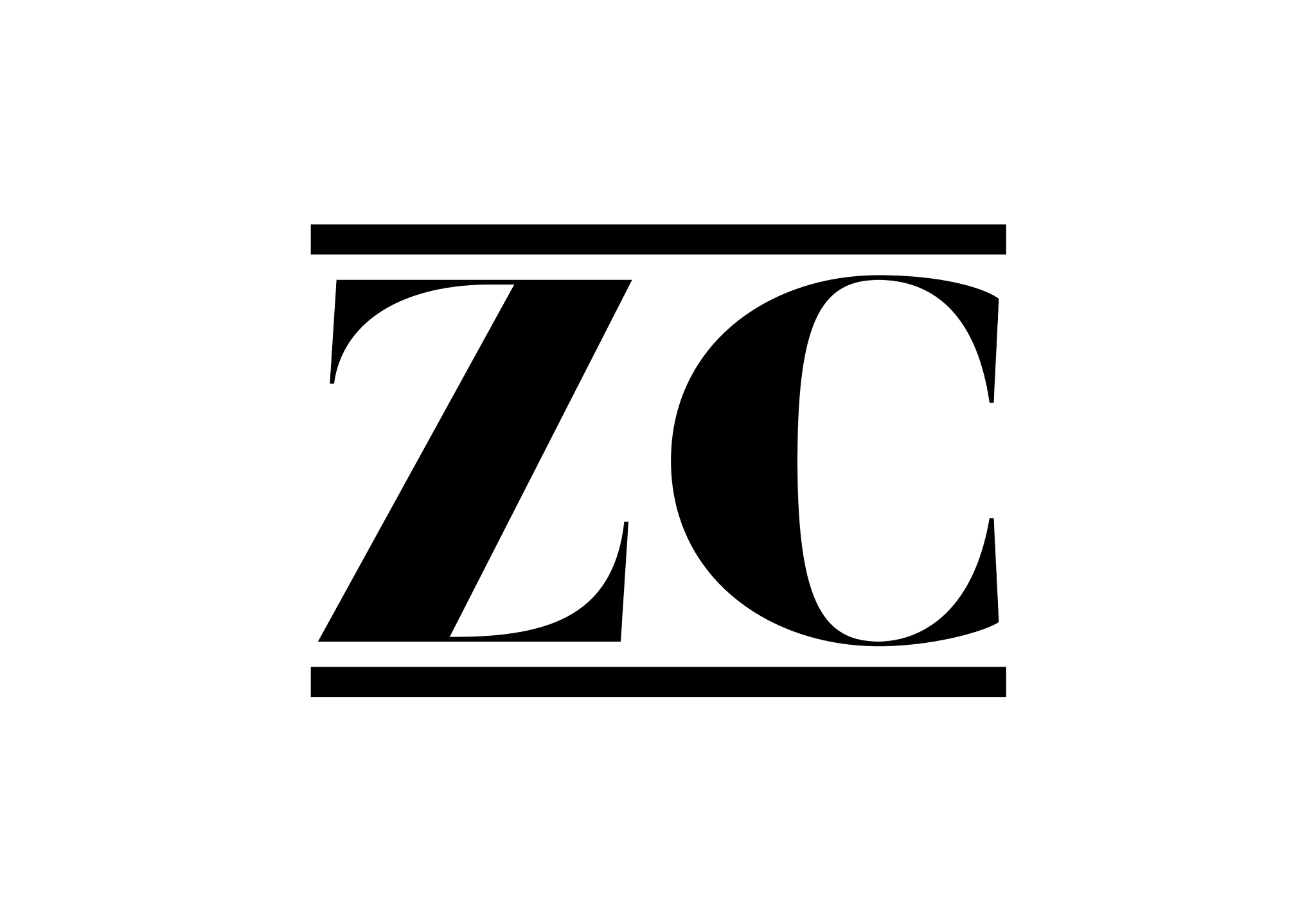 initial monogram letter z c logo design template