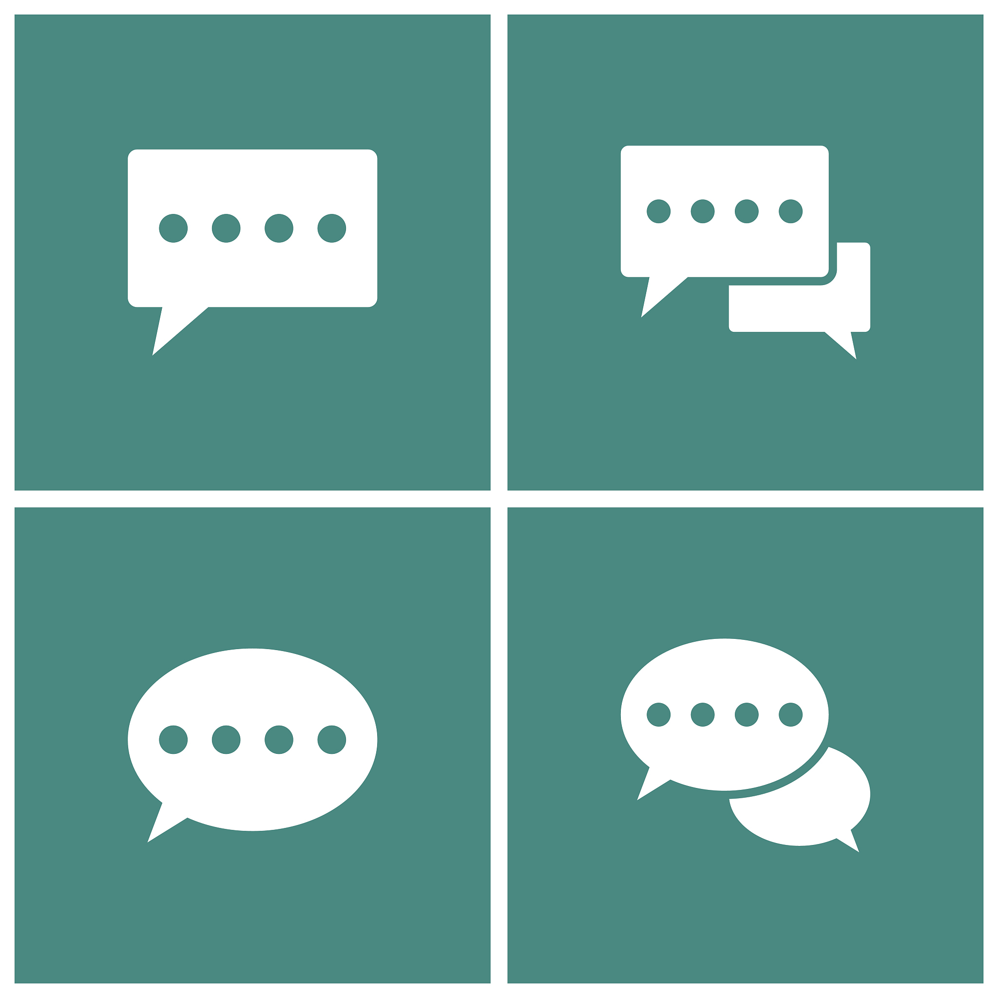 talk, comment icons set
