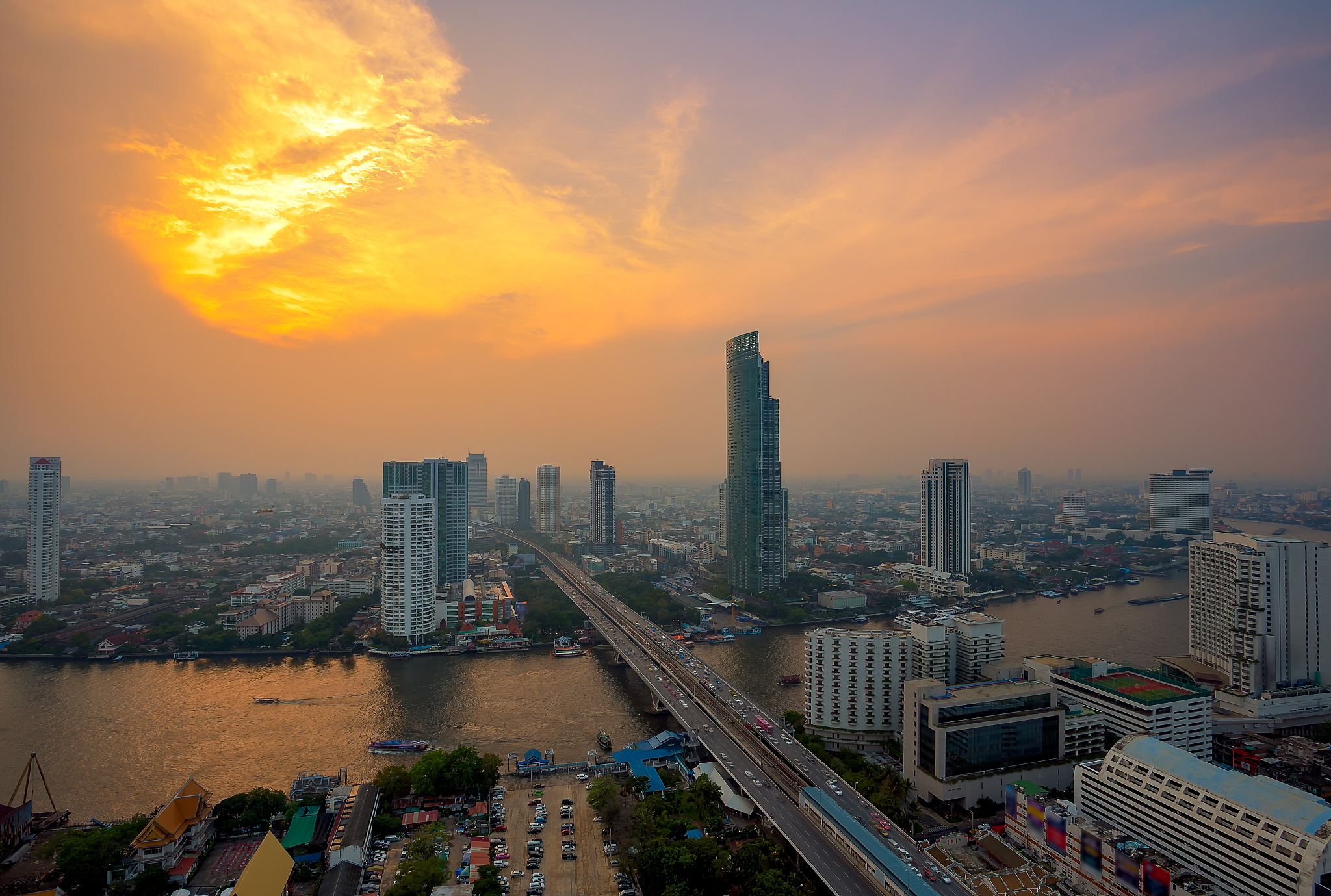 modern town in bangkok