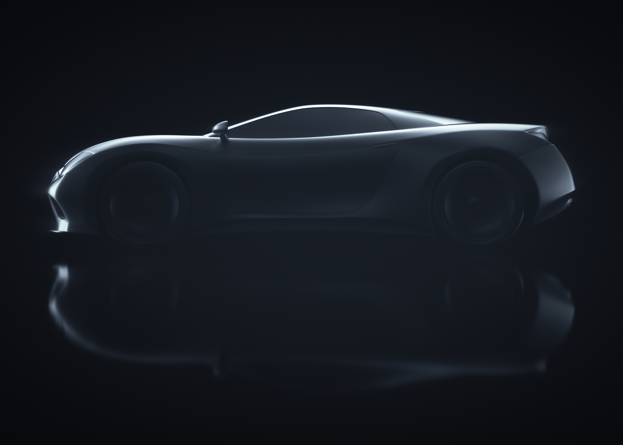 aerodynamic sports car, illustration