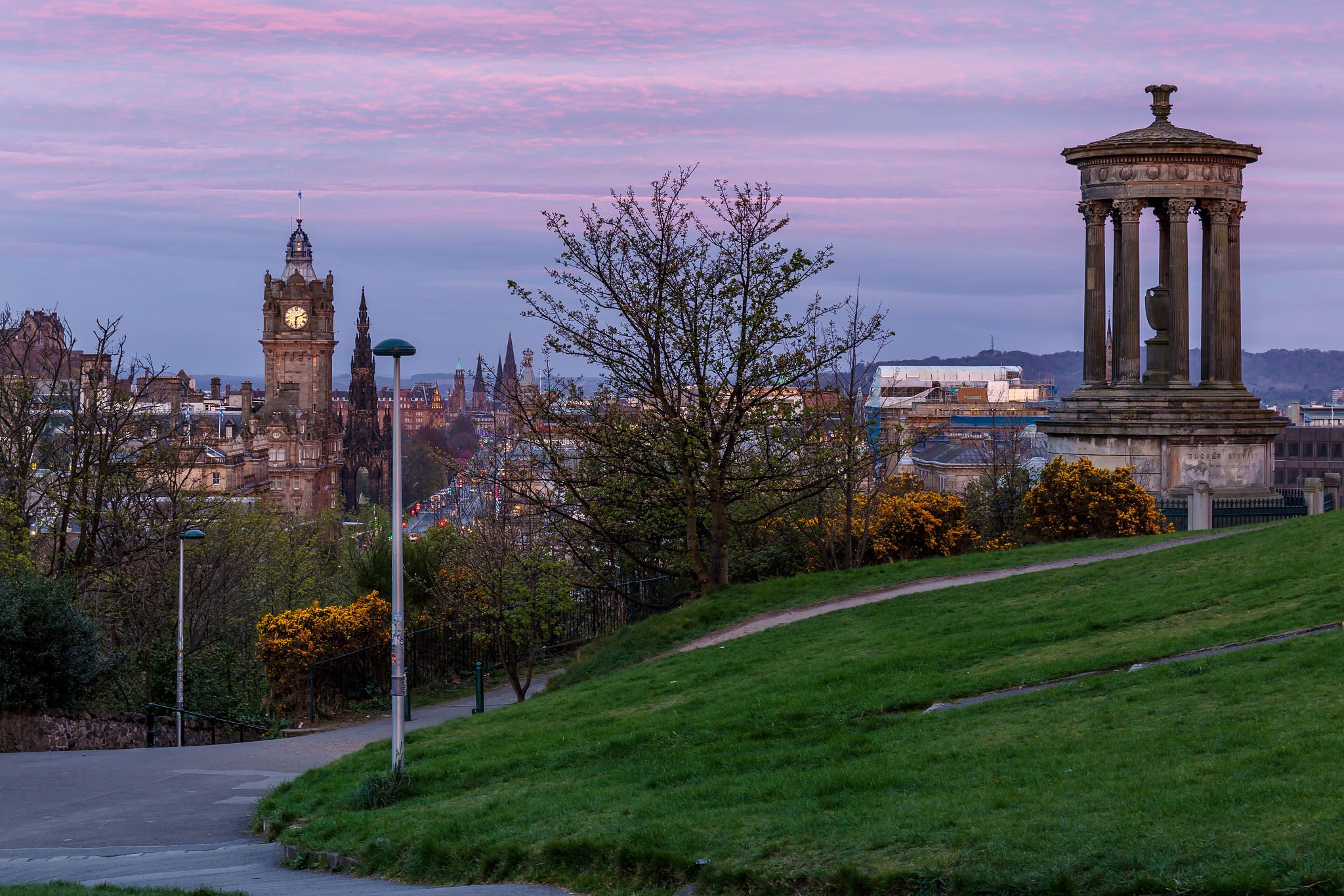 view from calton hill, edinburgh, scotland