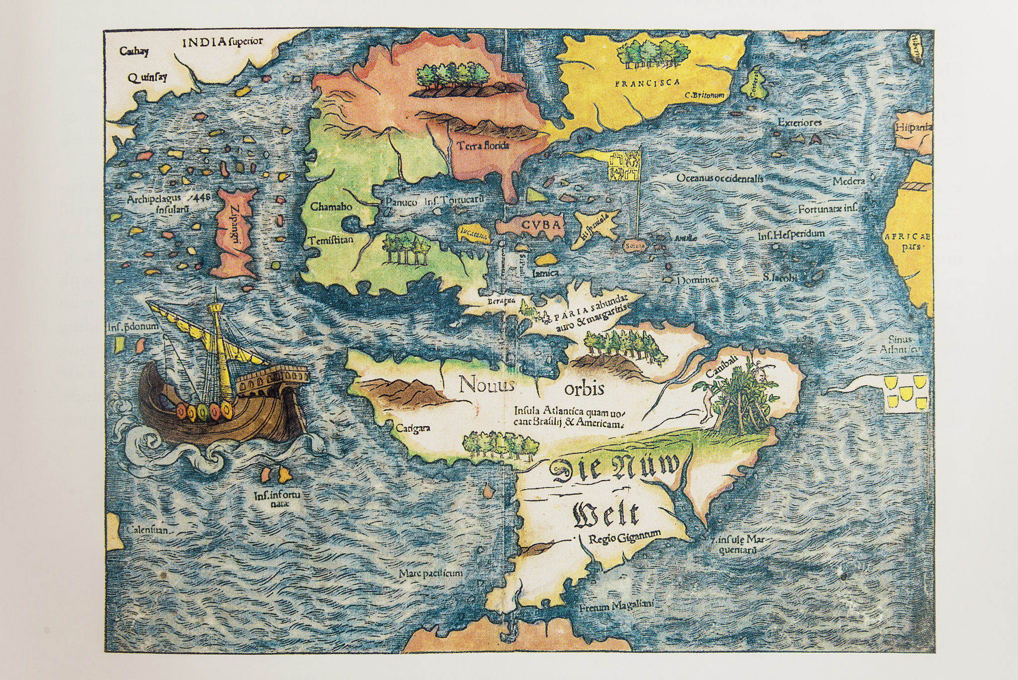 antique german map of america
