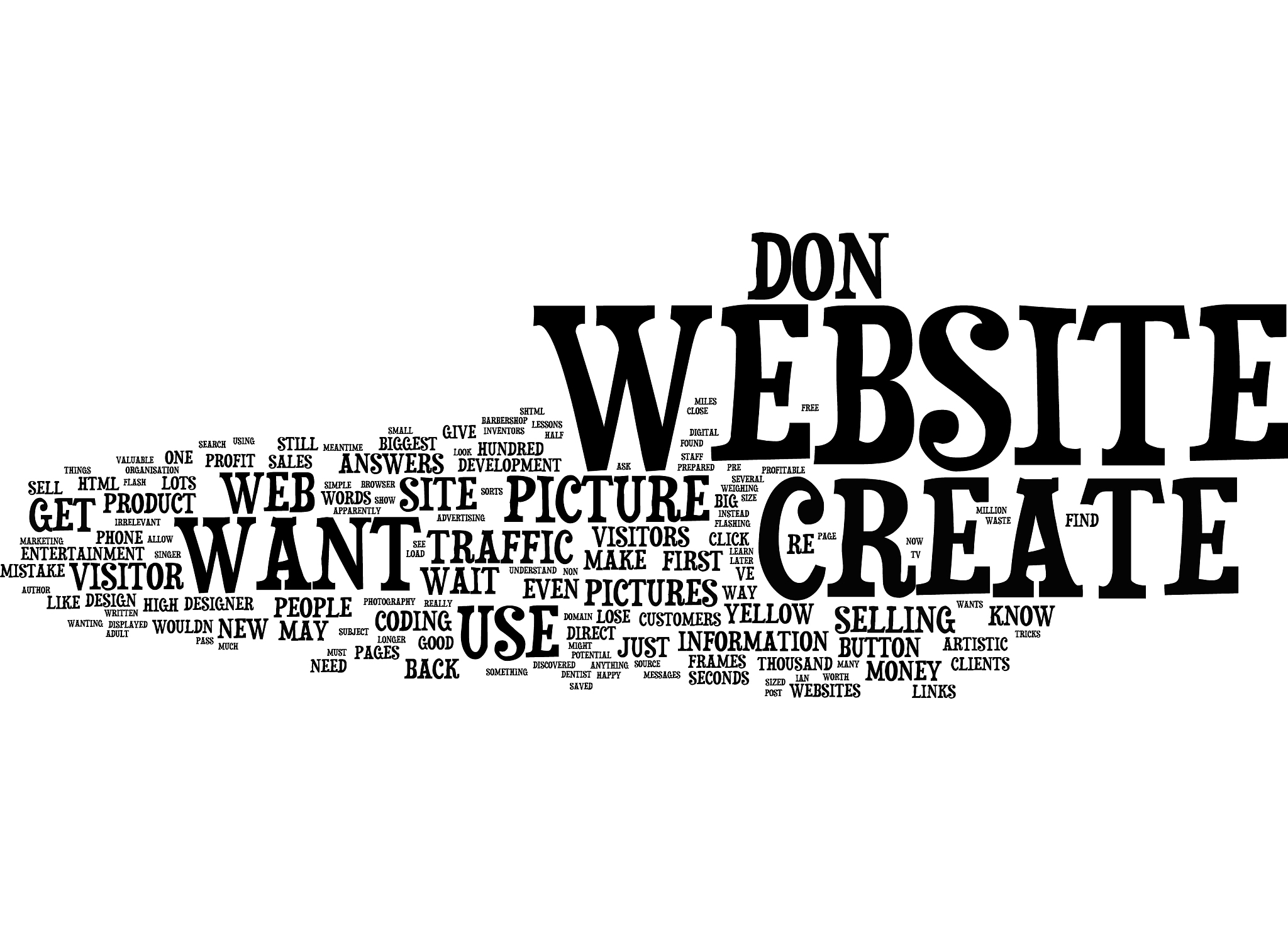 your biggest mistake when you create a website