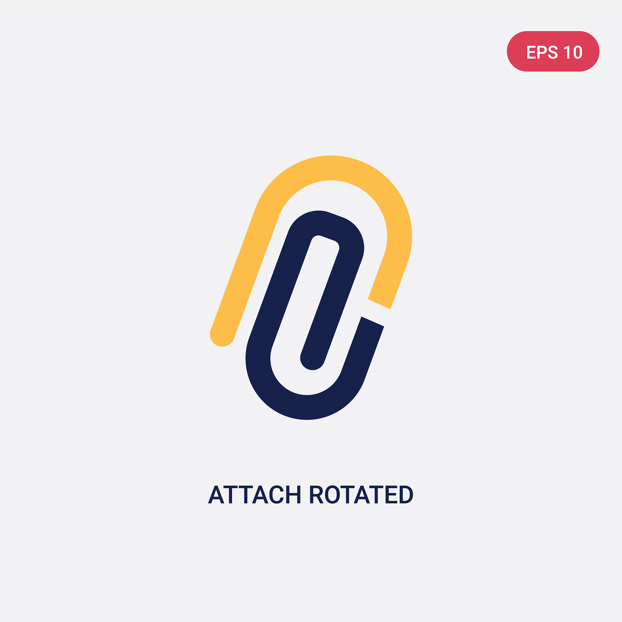 two color attach rotated icon from ultimate