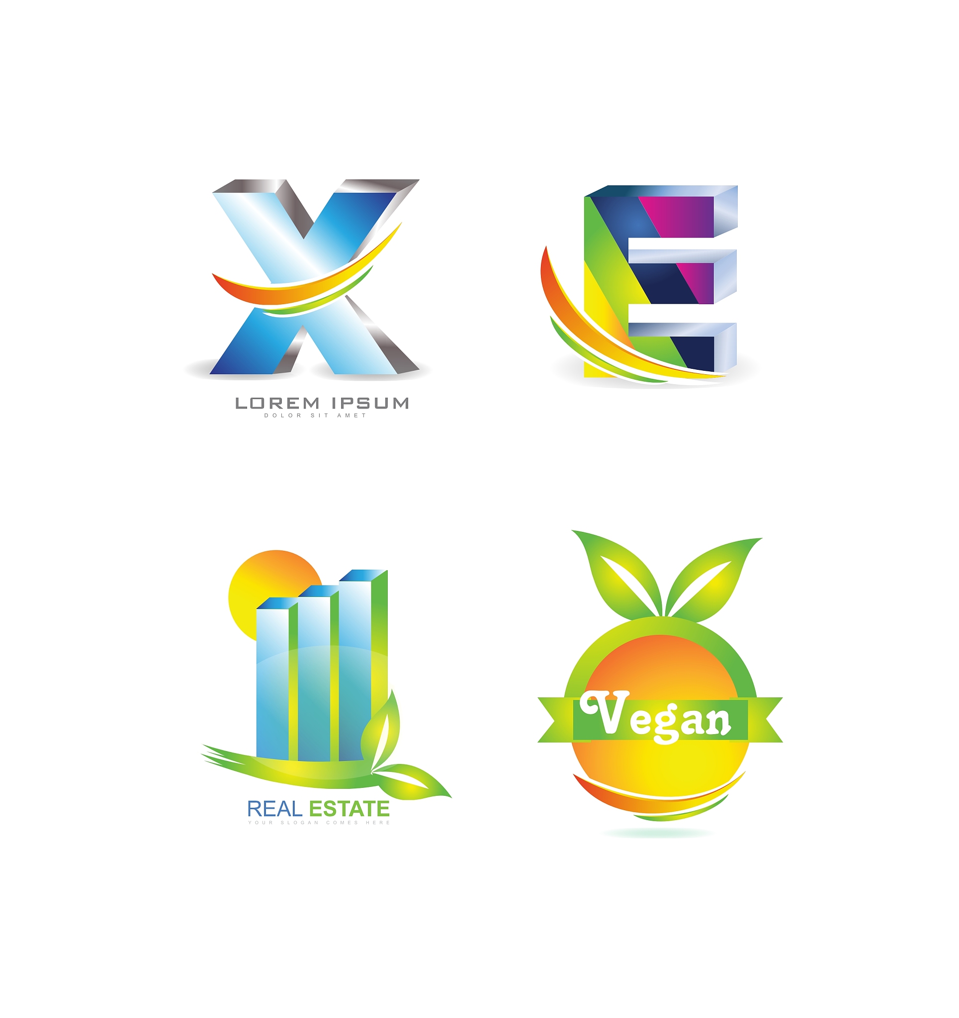 logo icon design elements set