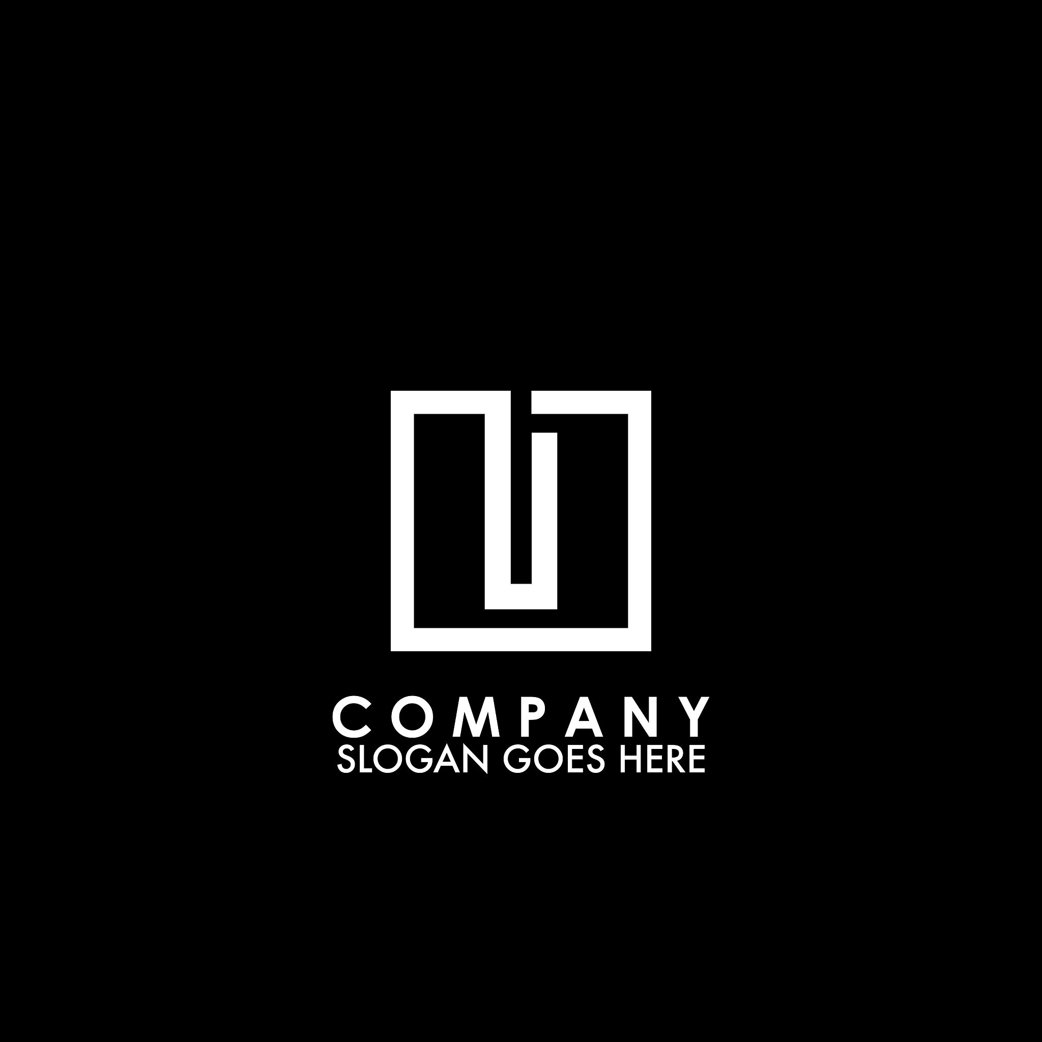 monogram logo u initial letter looping linked