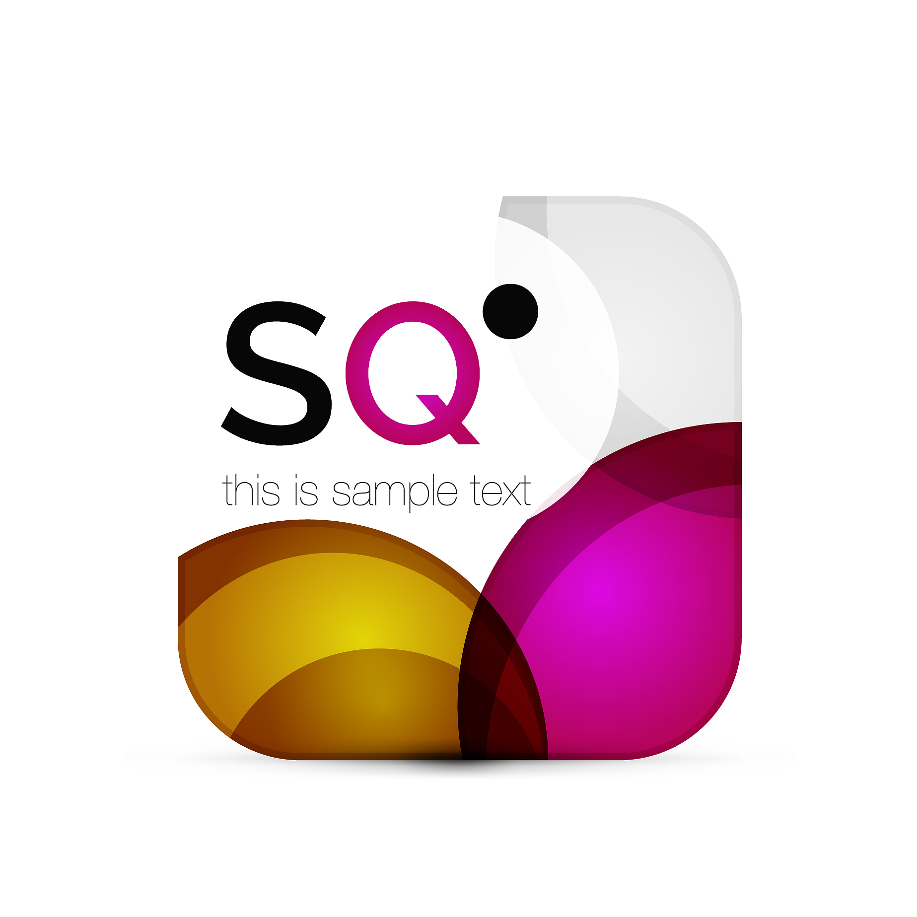 square geometric abstract business emblem