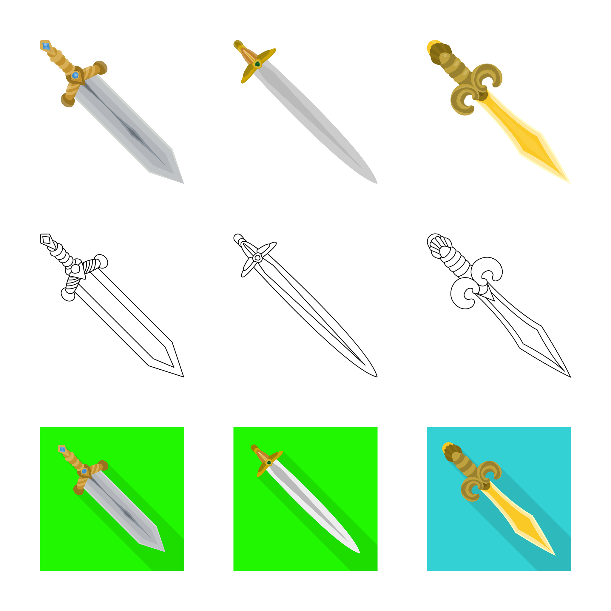 isolated object game and armor logo collection