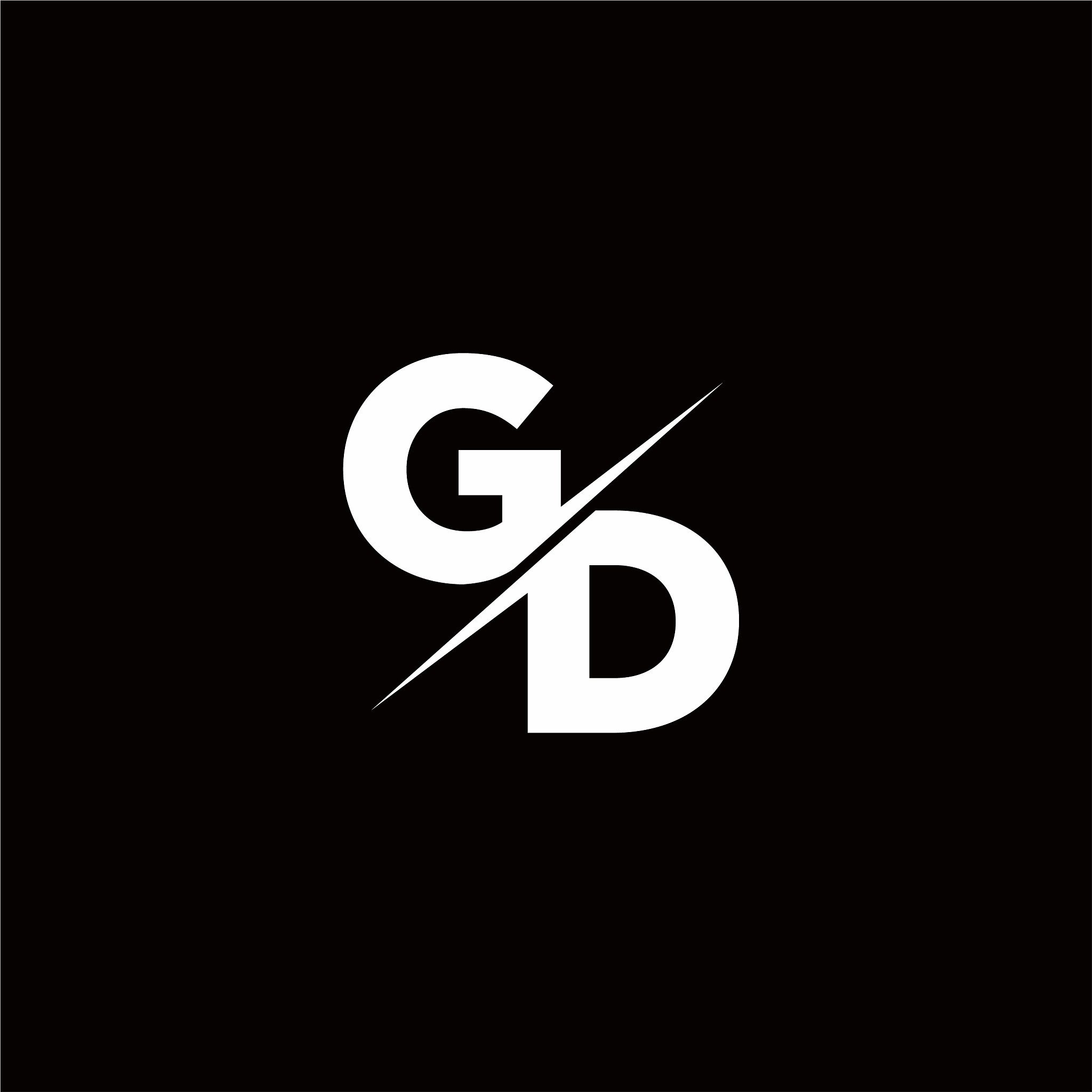 gd logo letter monogram slash with modern logo