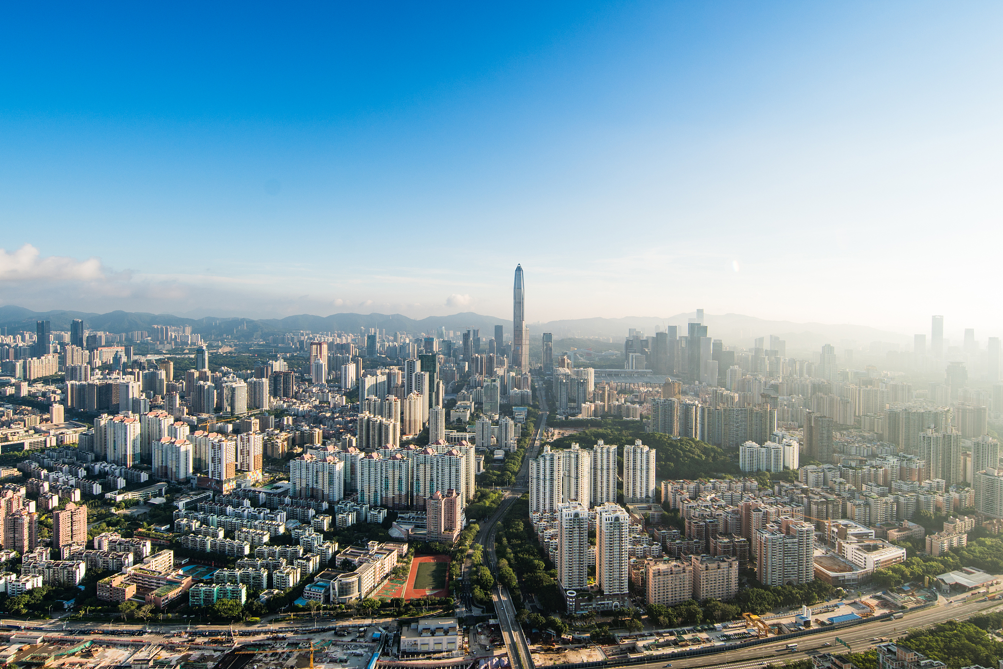 shenzhen city skyline in china