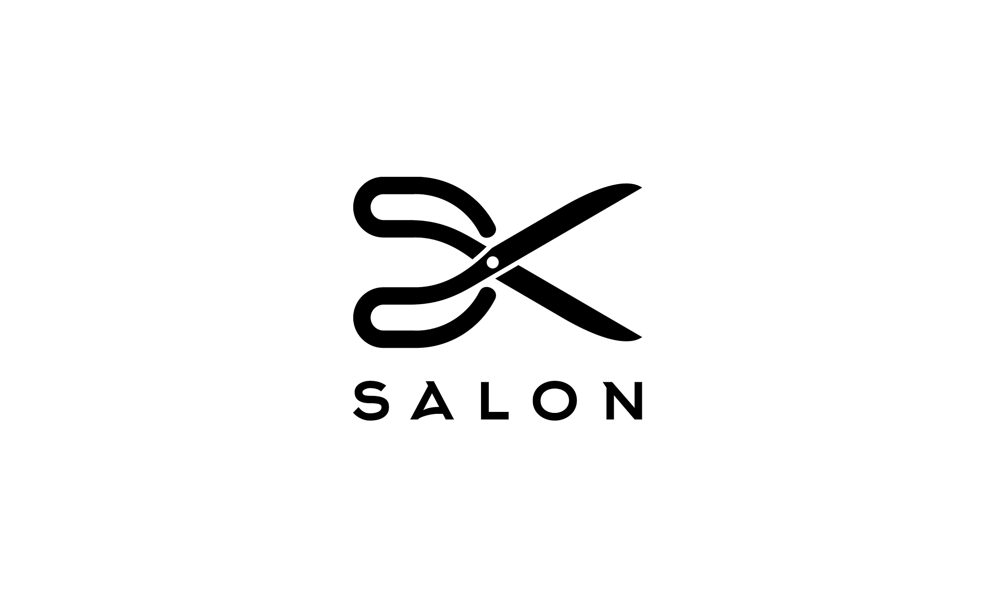 letter d and k with scissors logo design concept