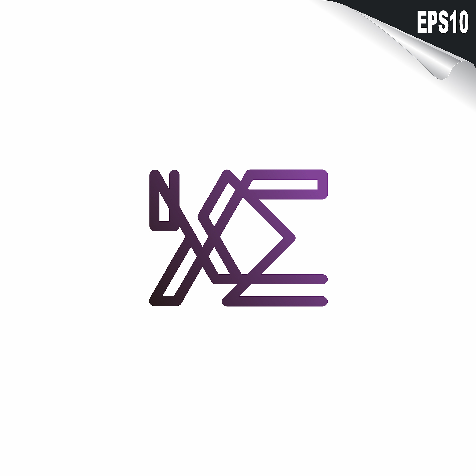 initial ke logo monogram design template simple