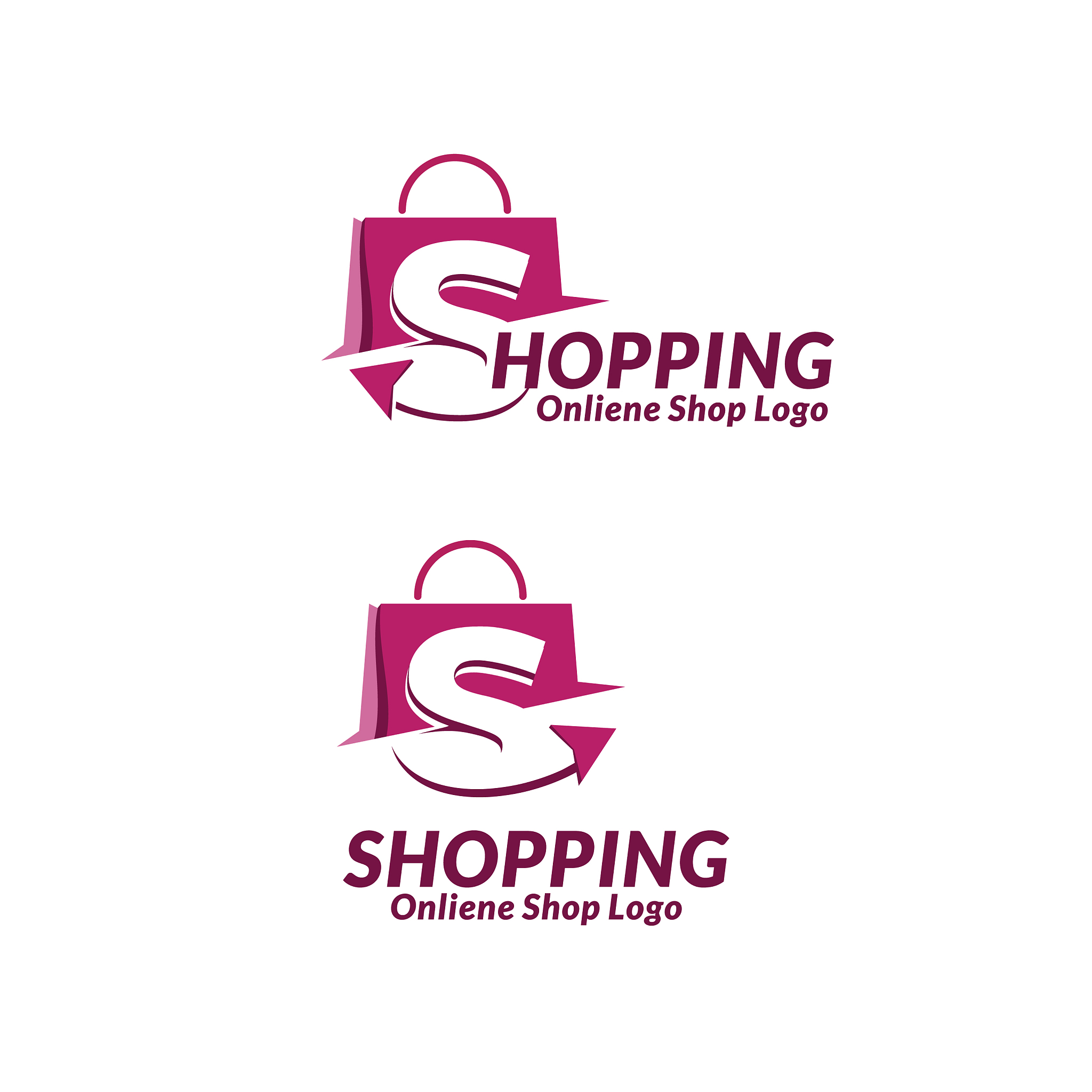 modern online shop logo designs template