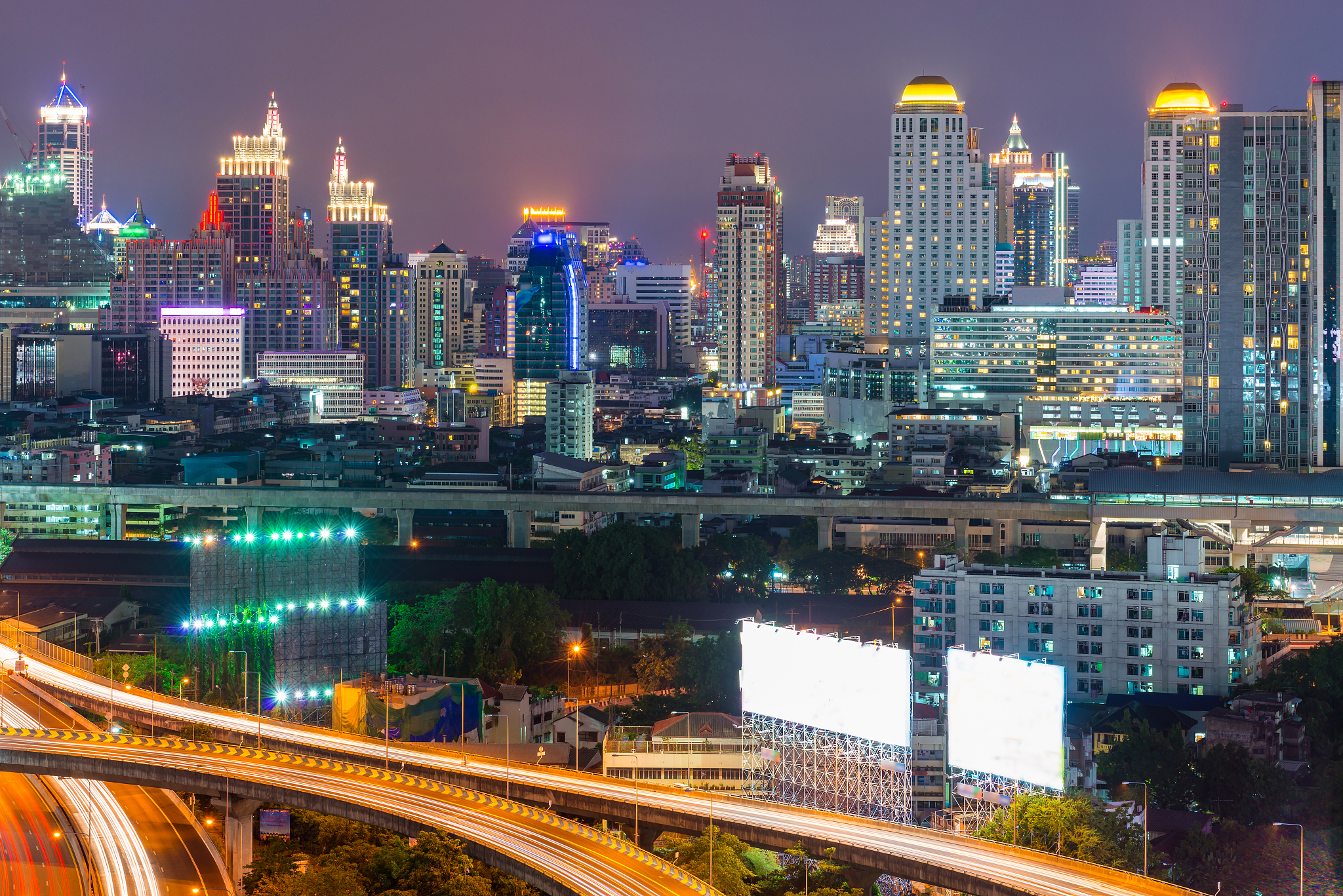 view of the bangkok skyscraper in bangkok, thailand.bangkok is t