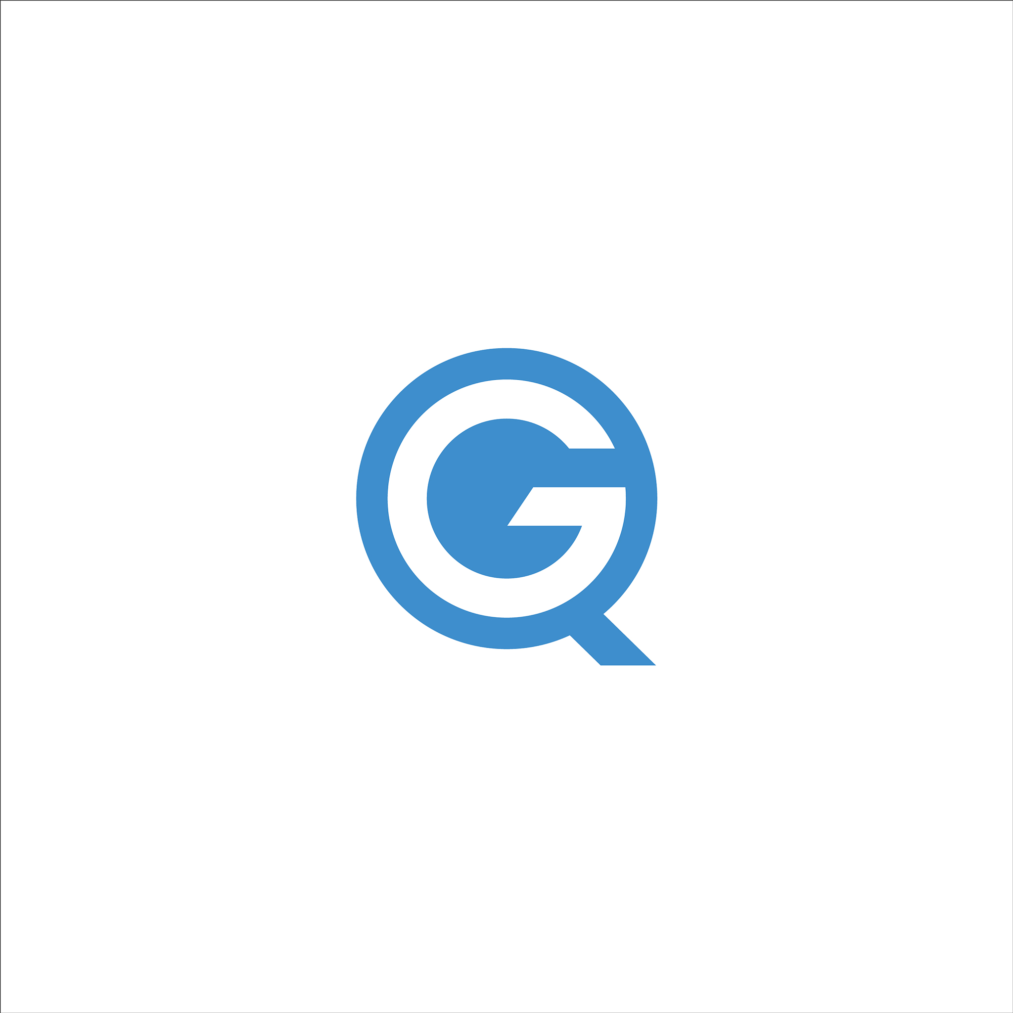 initial letter qg or gq logo design template