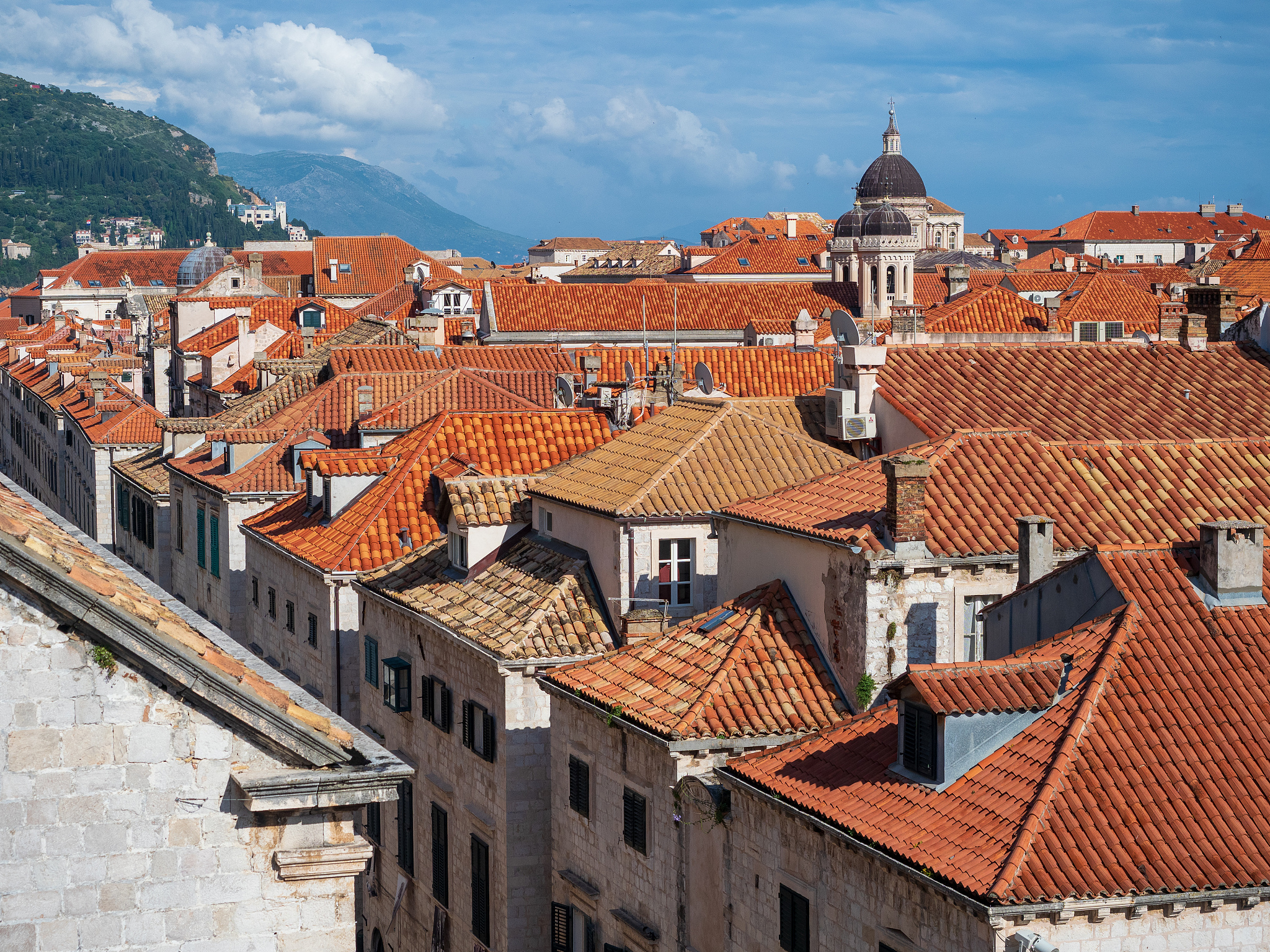 landscape of the old town in dubrovnik, croatia.