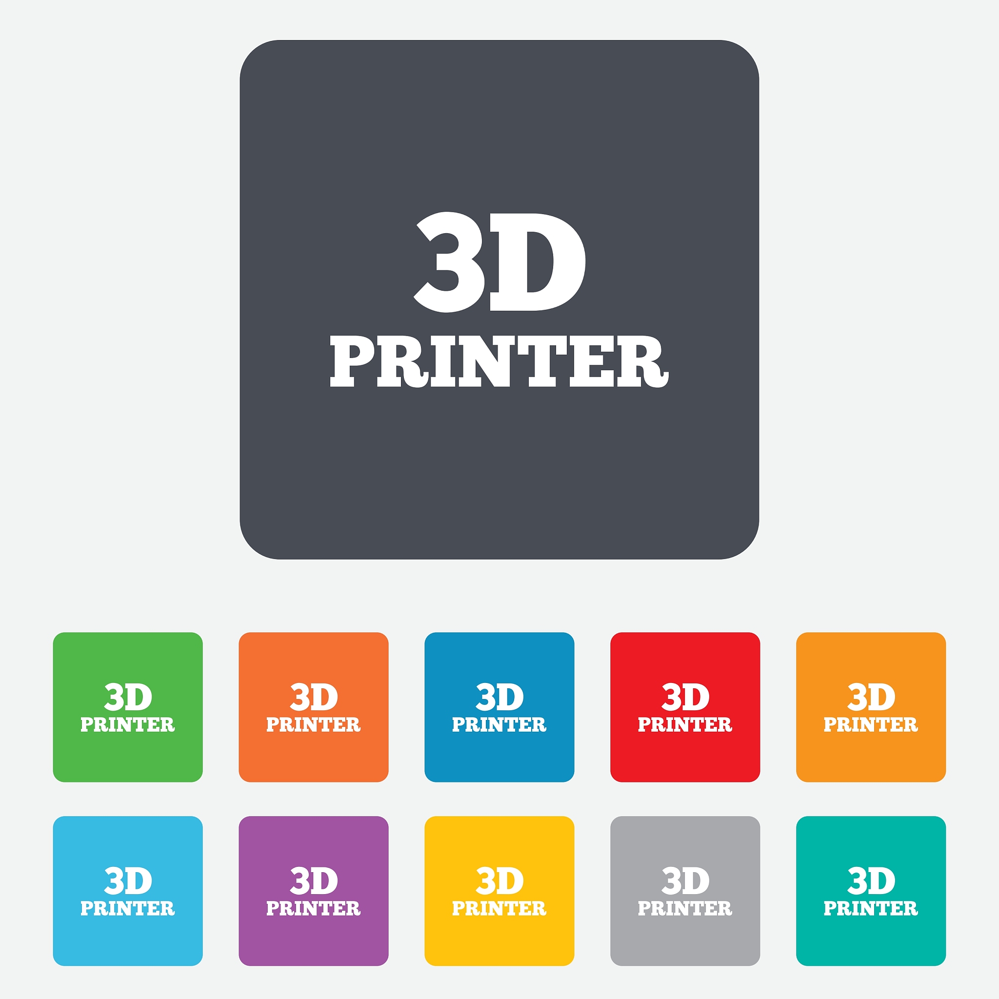 3d print sign icon 3d printing symbol