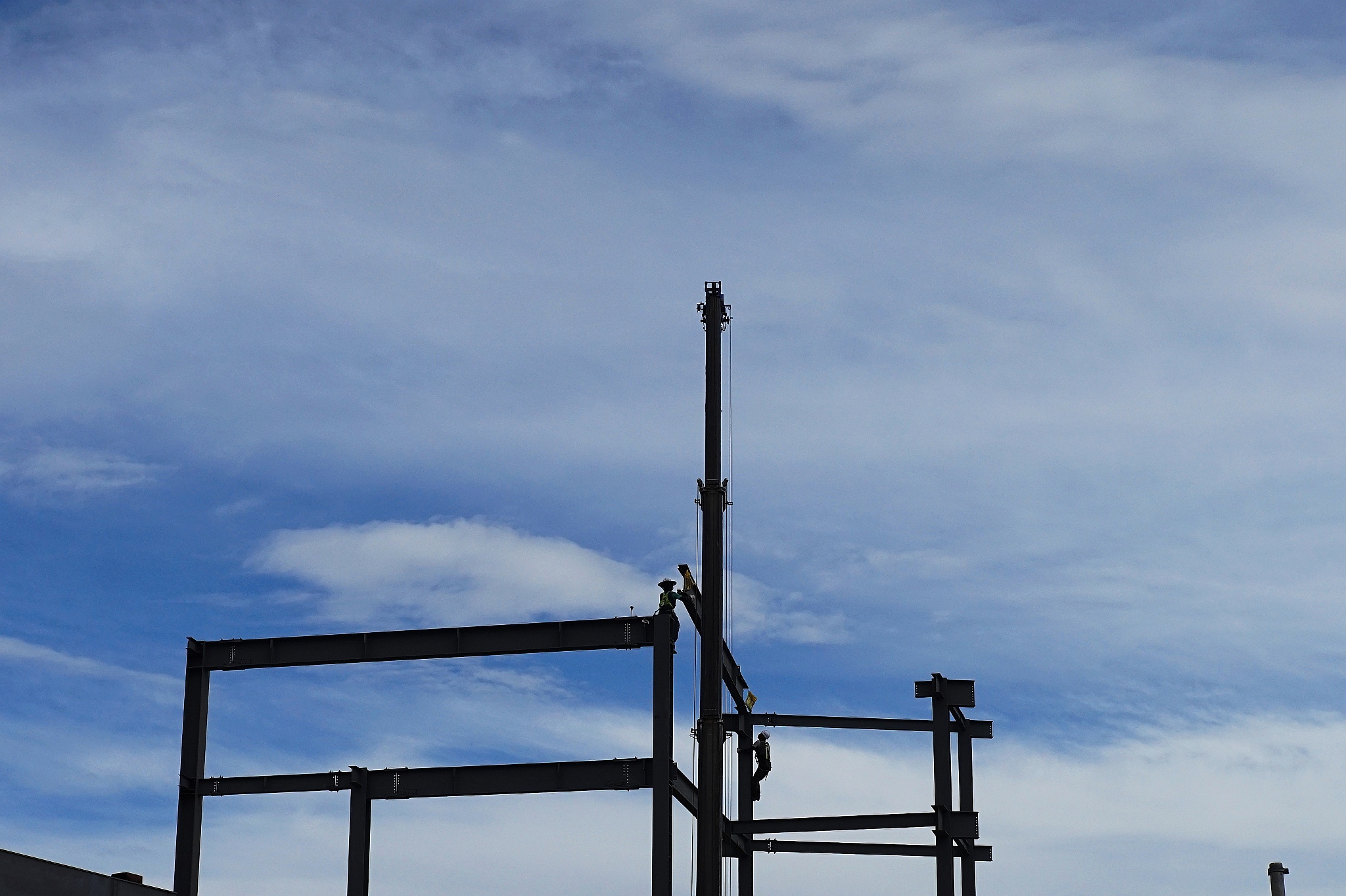 construction work. dangerous work. crane