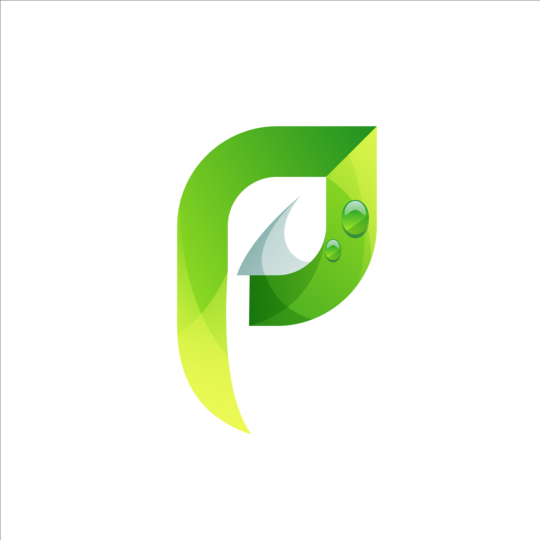 letter leaf logo design