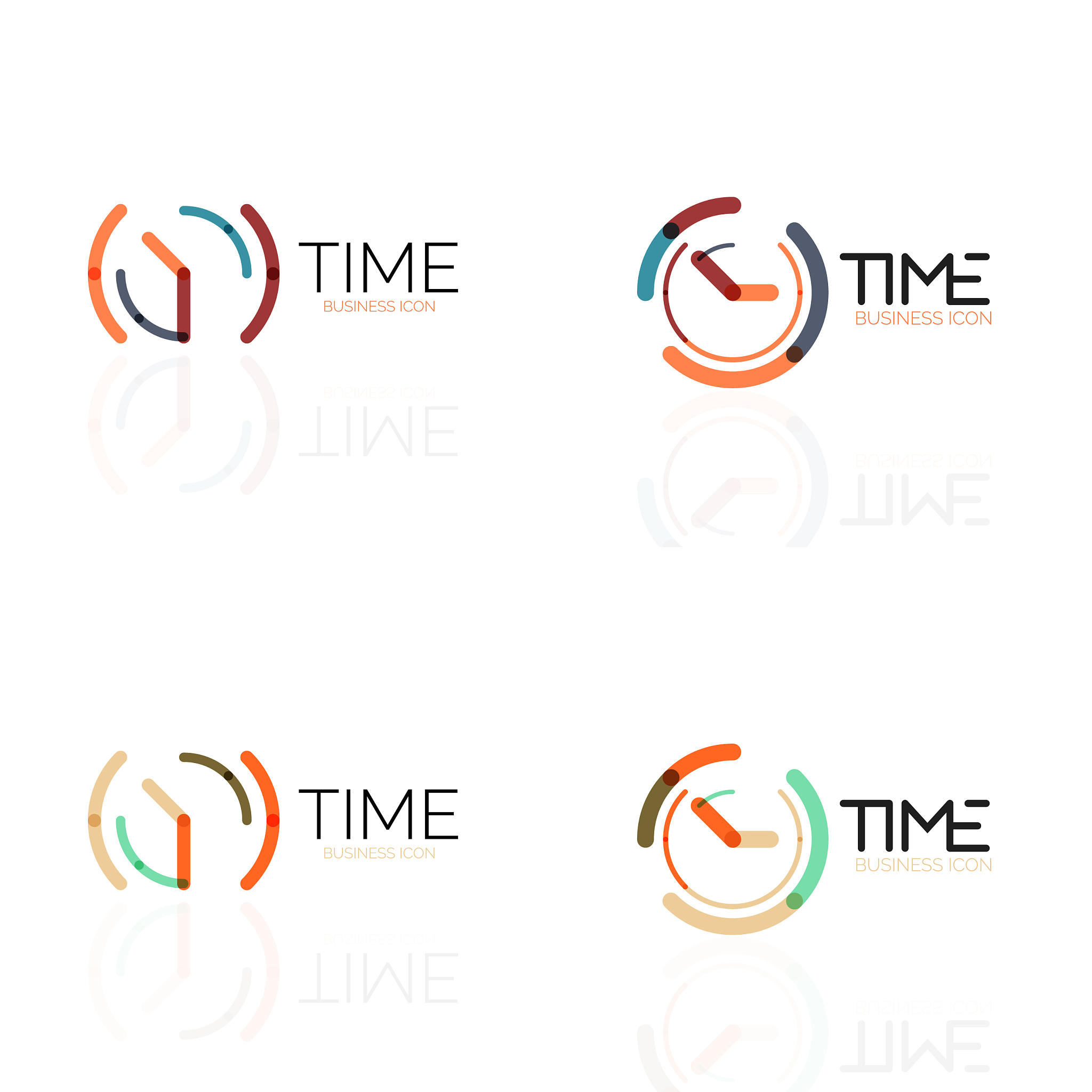 abstract logo idea time concept or clock