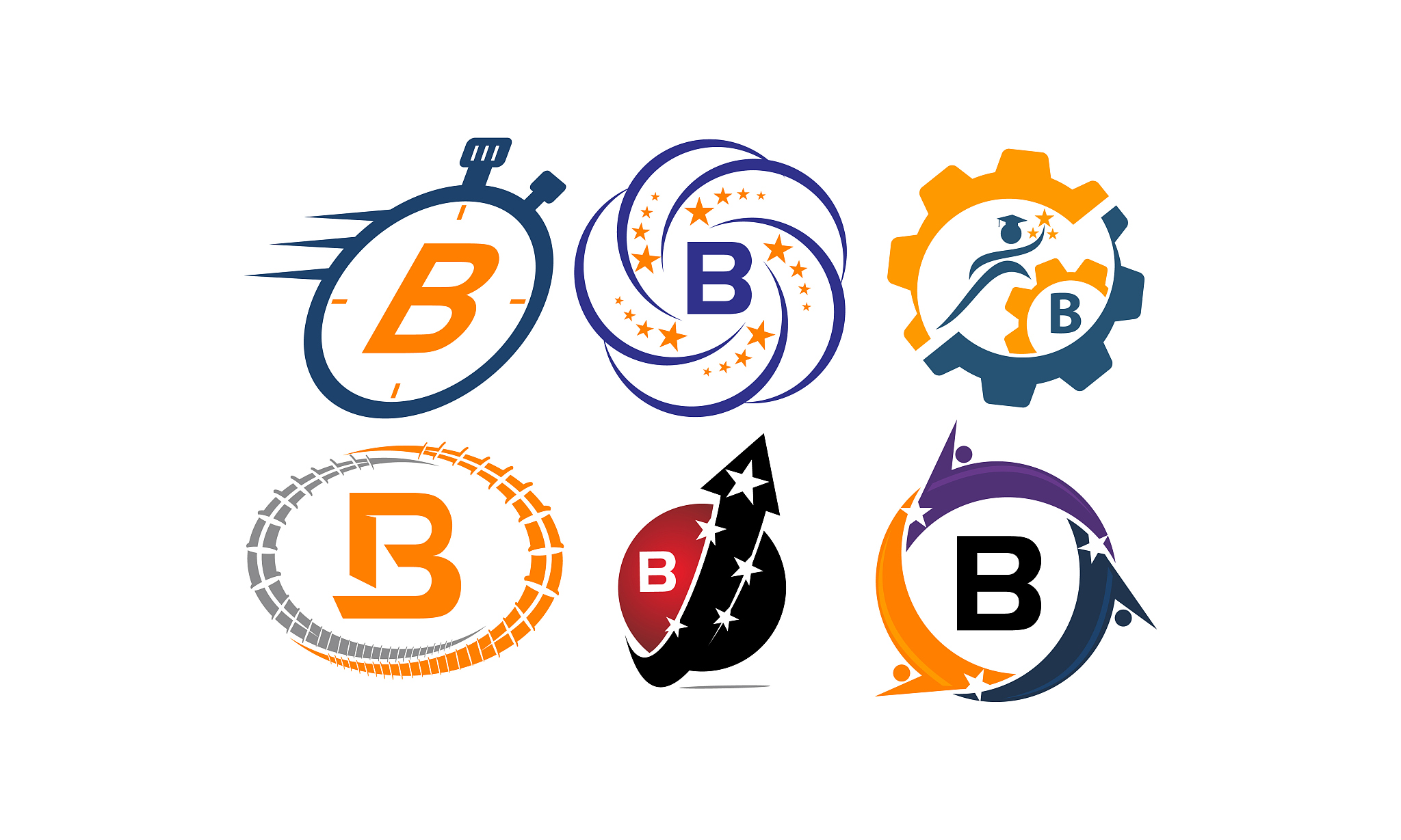 symbol b modern template set