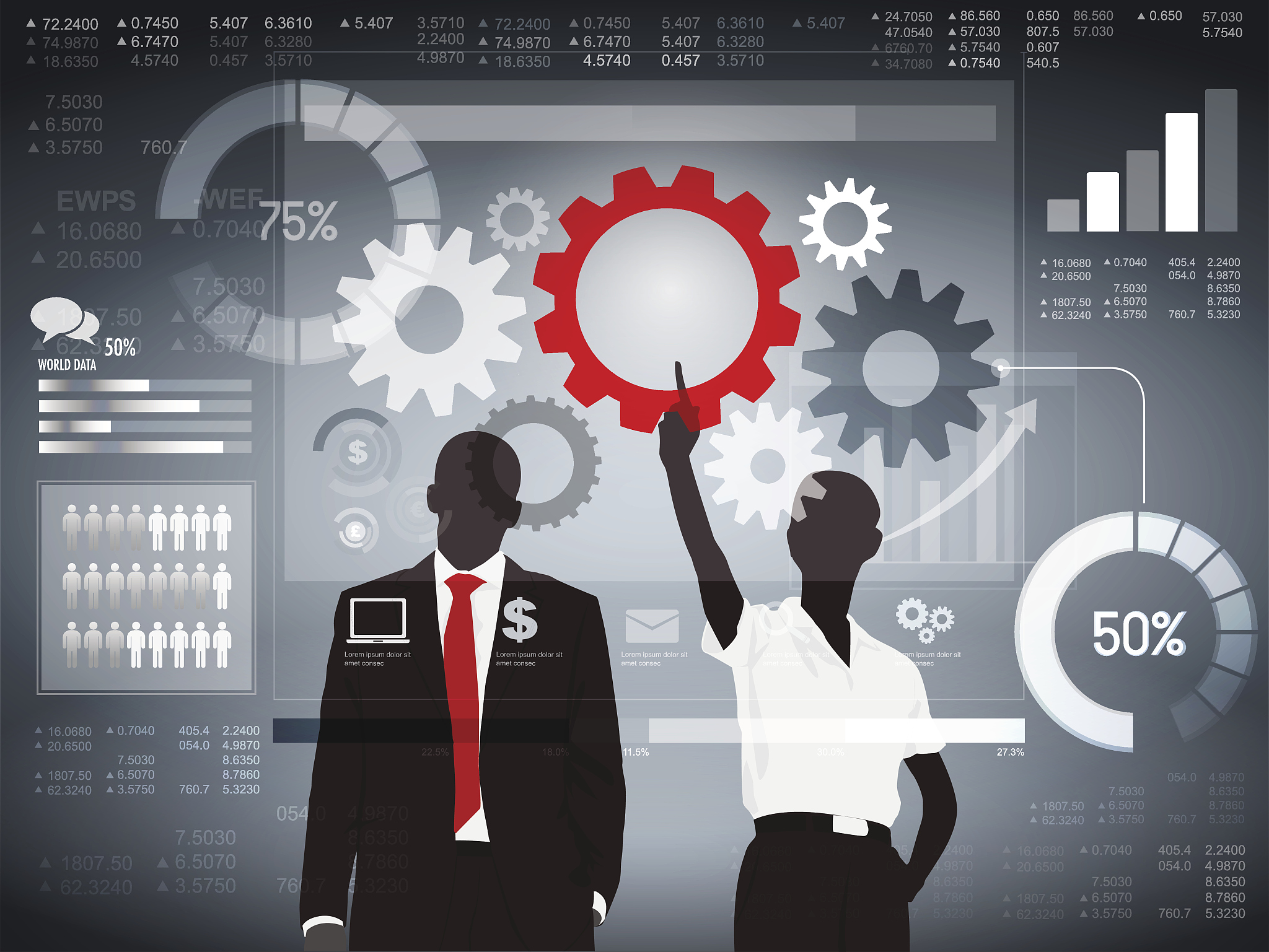 vector of the business social media