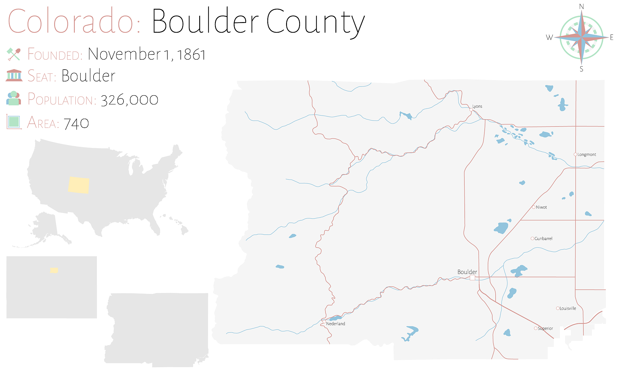 map of boulder county in colorado