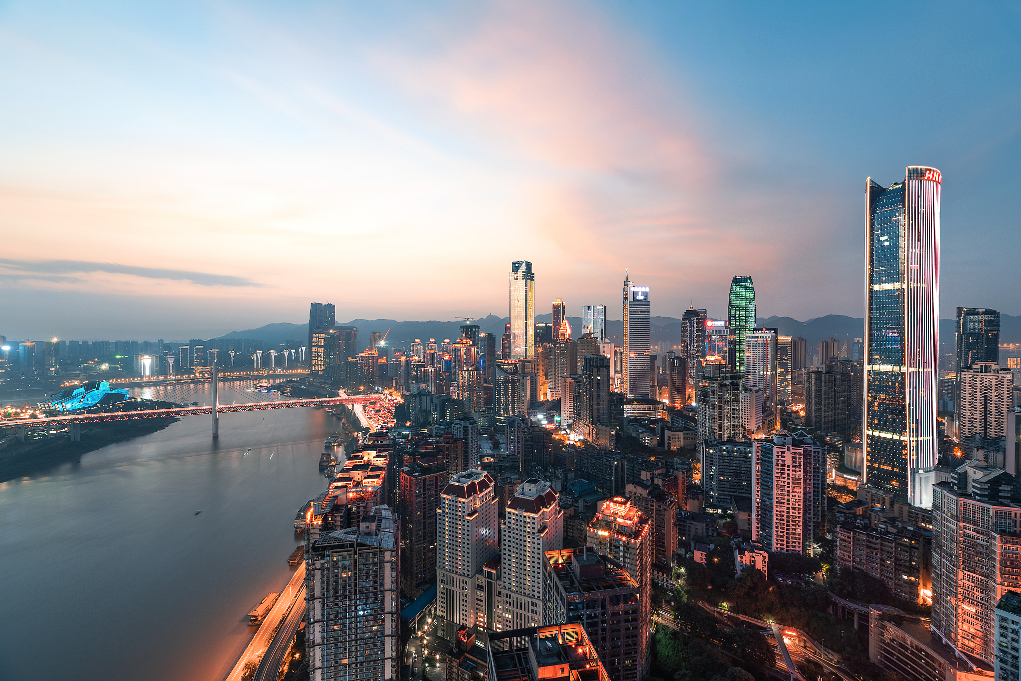 重庆市渝中区城市天际线