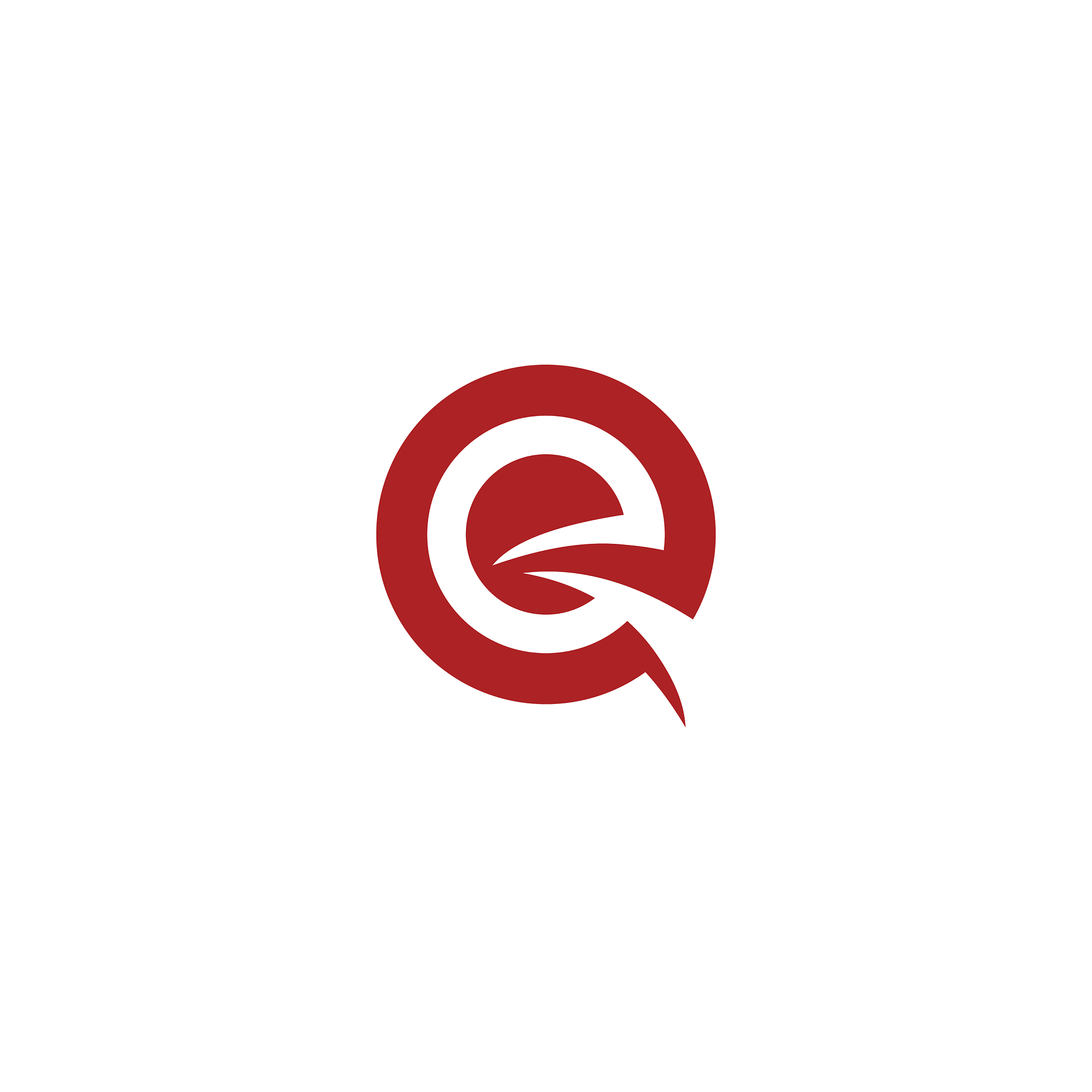 initial letter eq or qe logo design template
