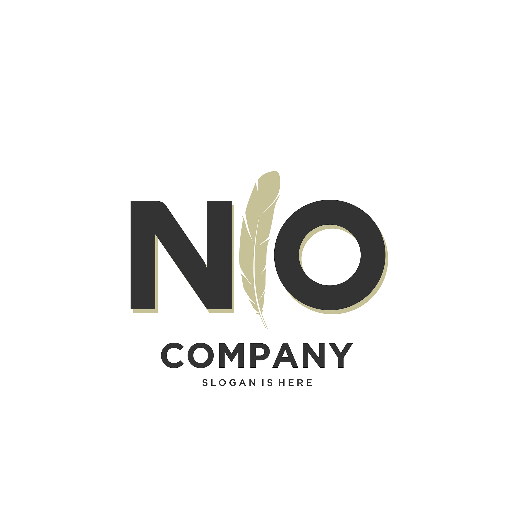 initial no letter unique attractive creative
