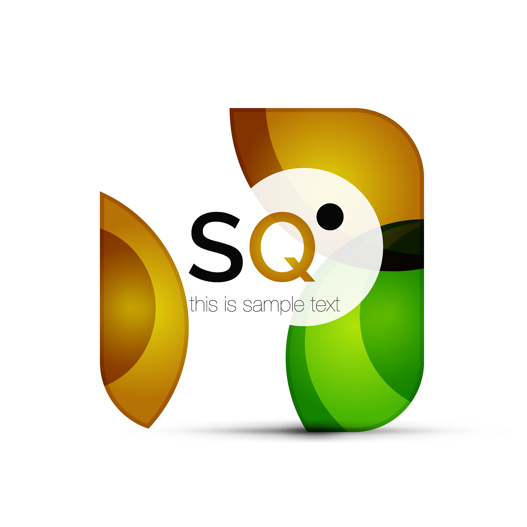 square geometric abstract business emblem