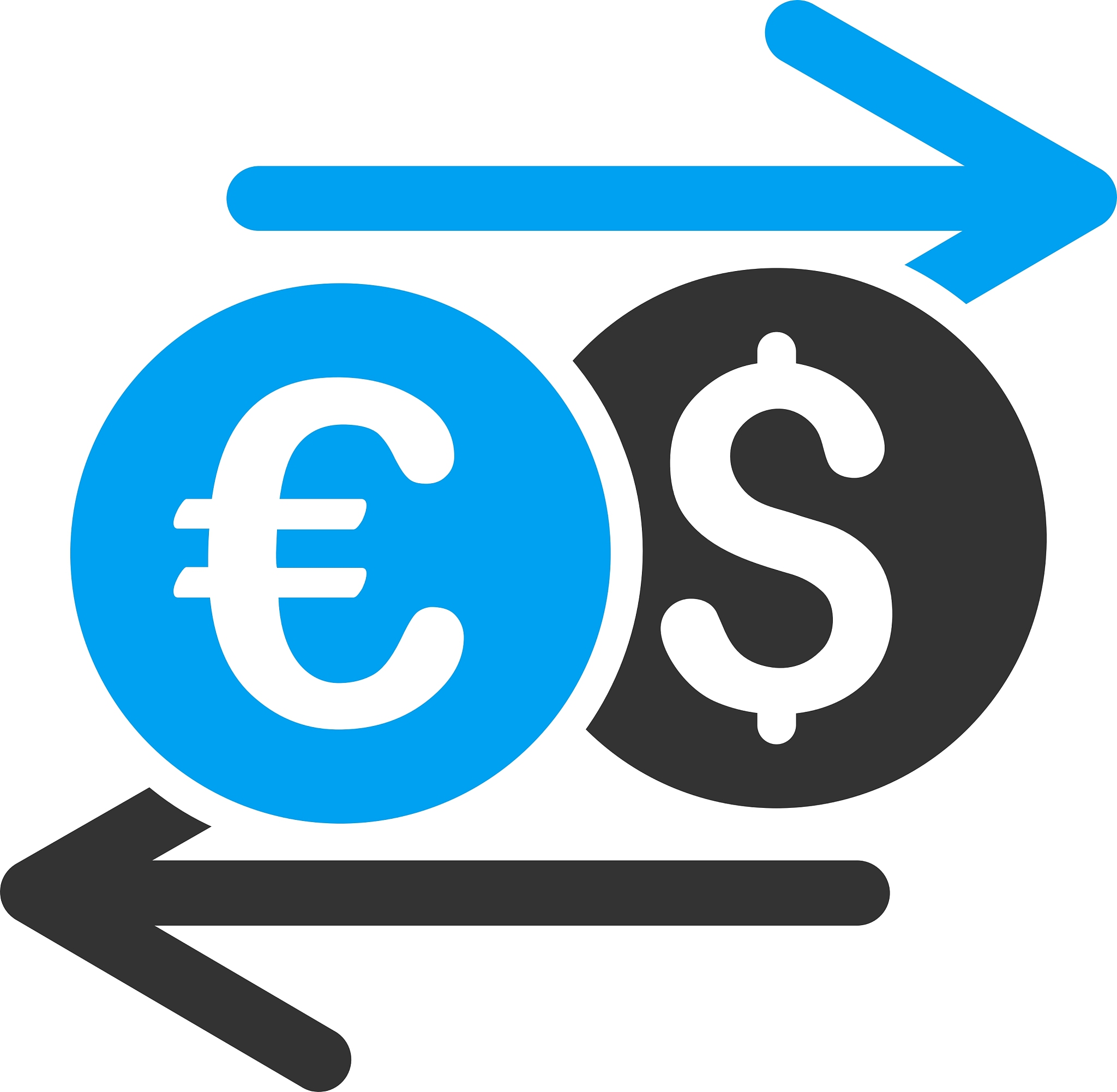 currency exchange flat icon