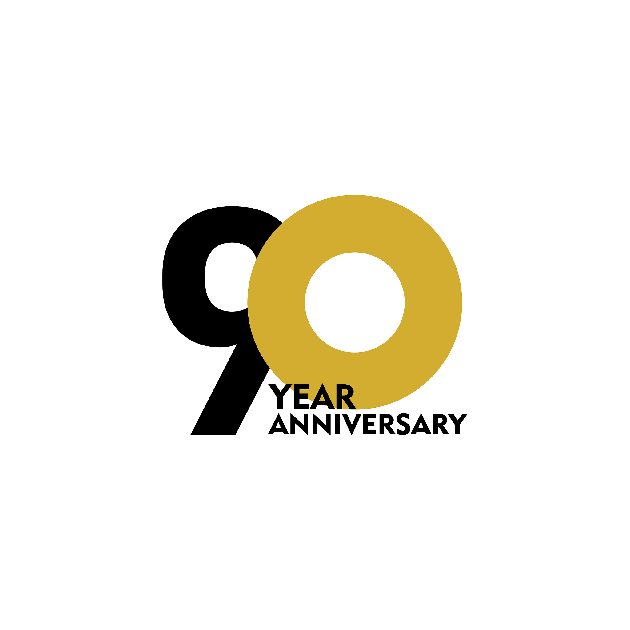 90 year anniversary template design
