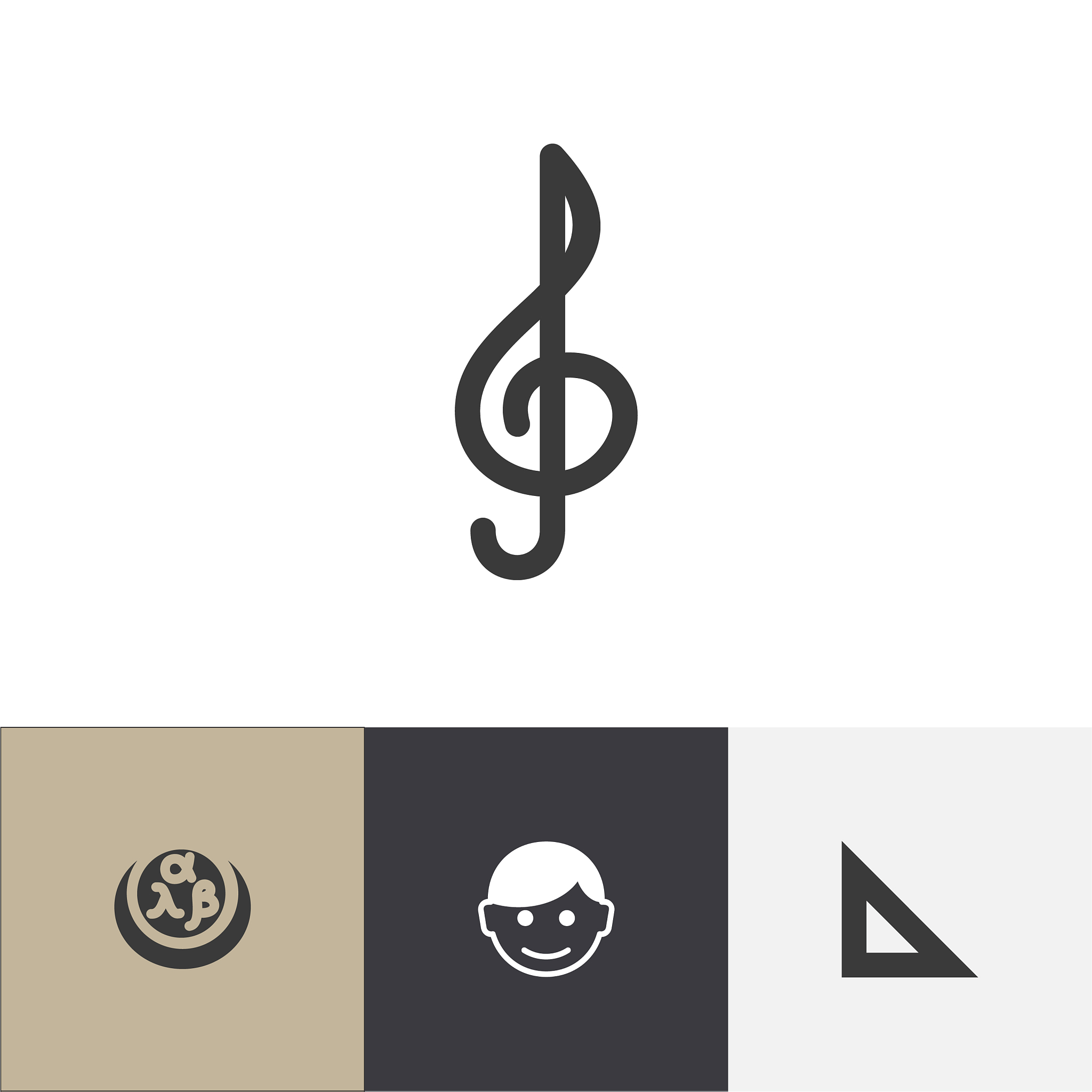set of 4 editable science icons includes symbols