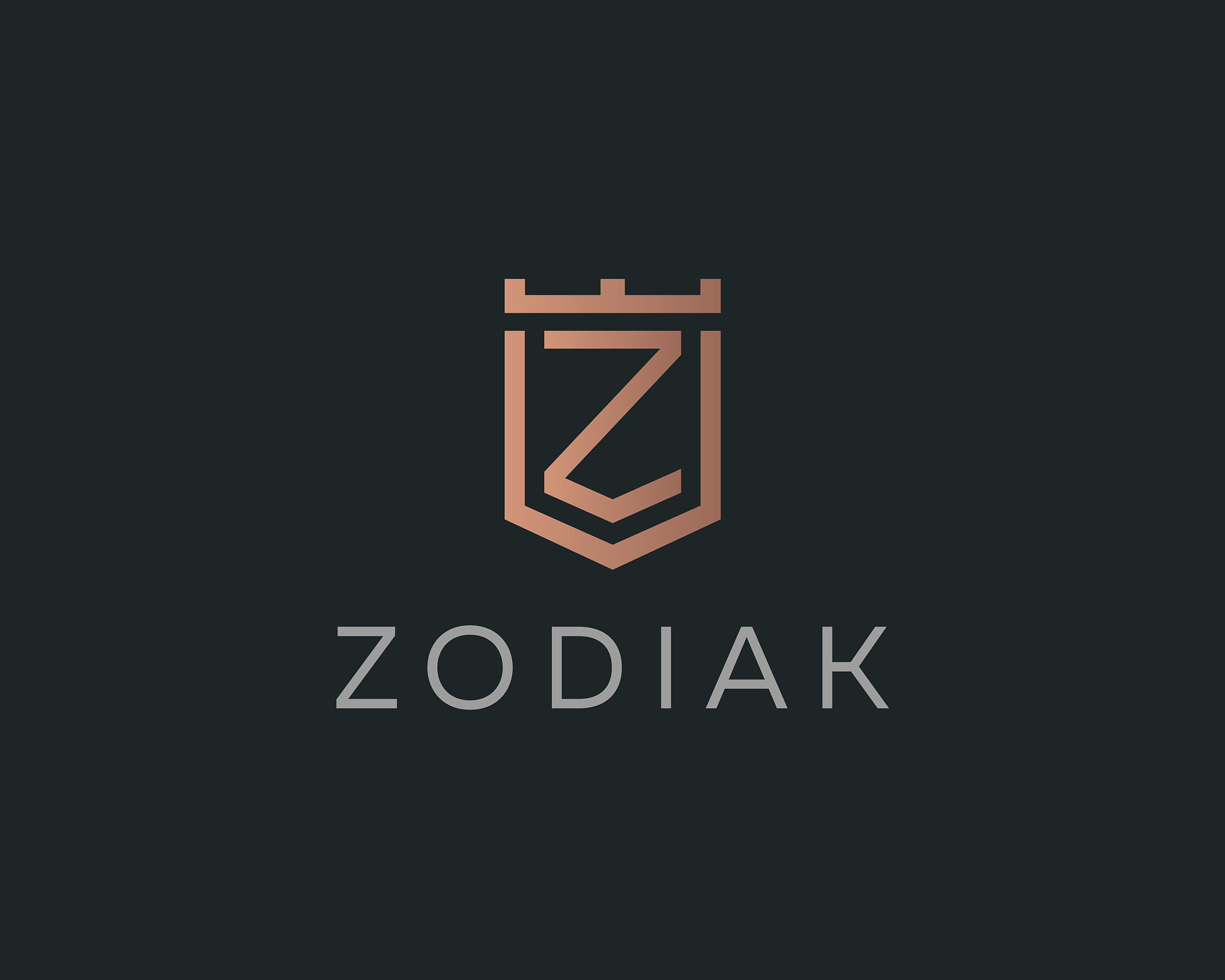 premium monogram letter z initials logotype