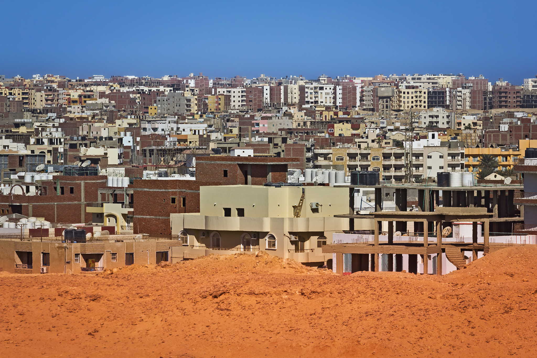 city in the desert, hurghada, egypt