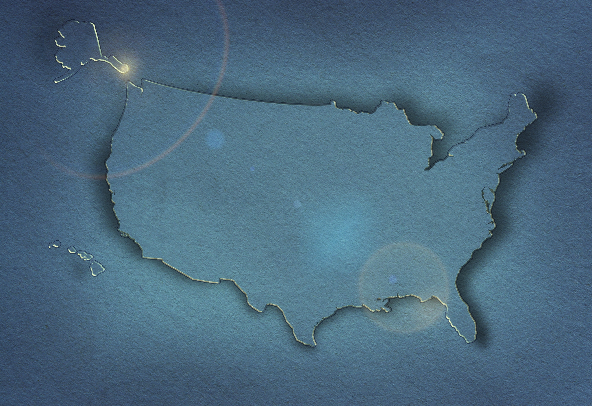 usa map (blue)