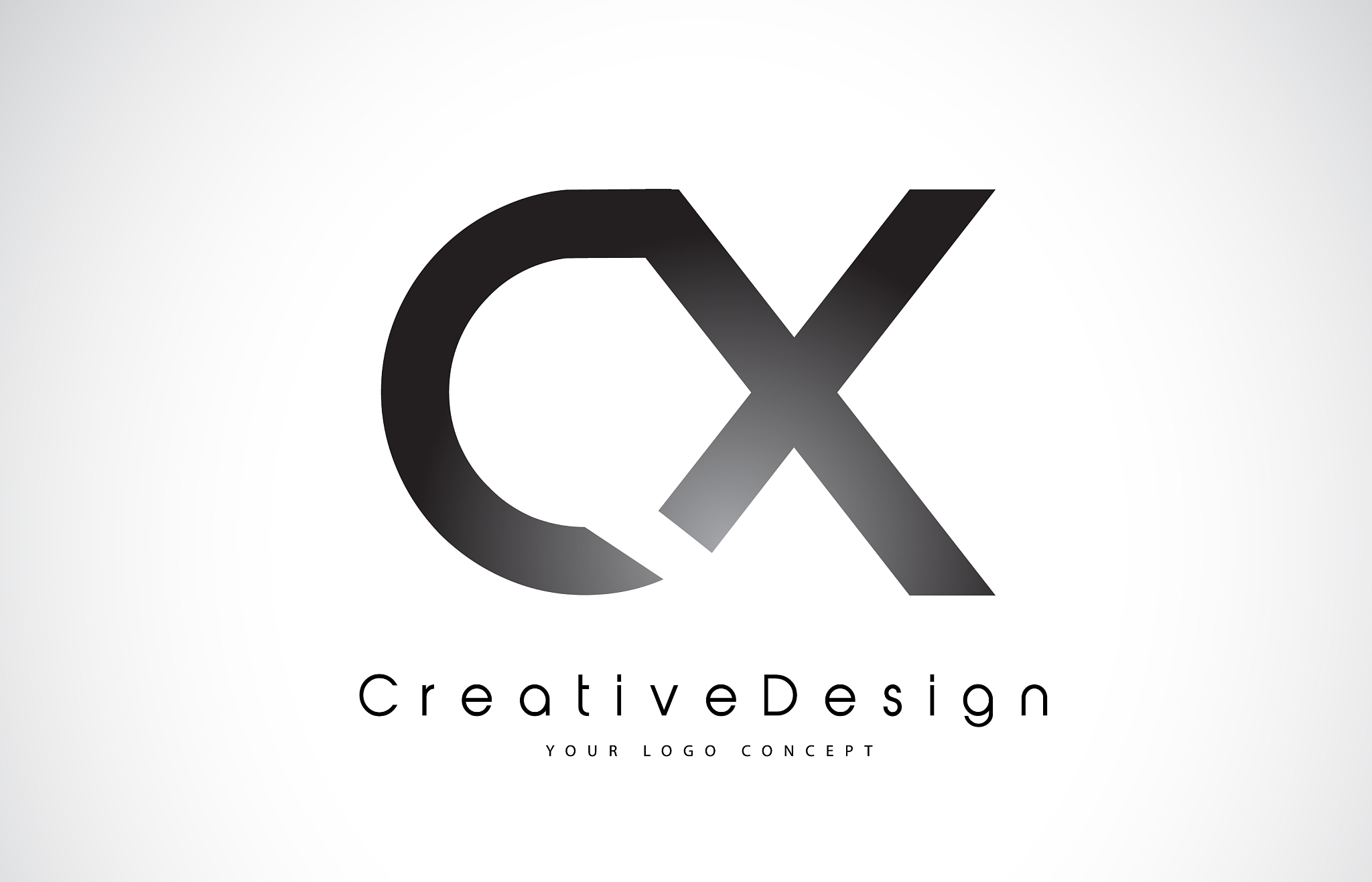 cx c x letter logo design creative icon modern