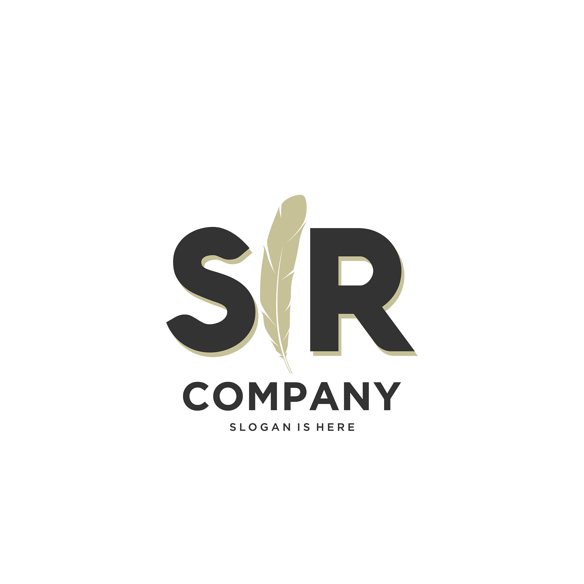 initial sr letter unique attractive creative
